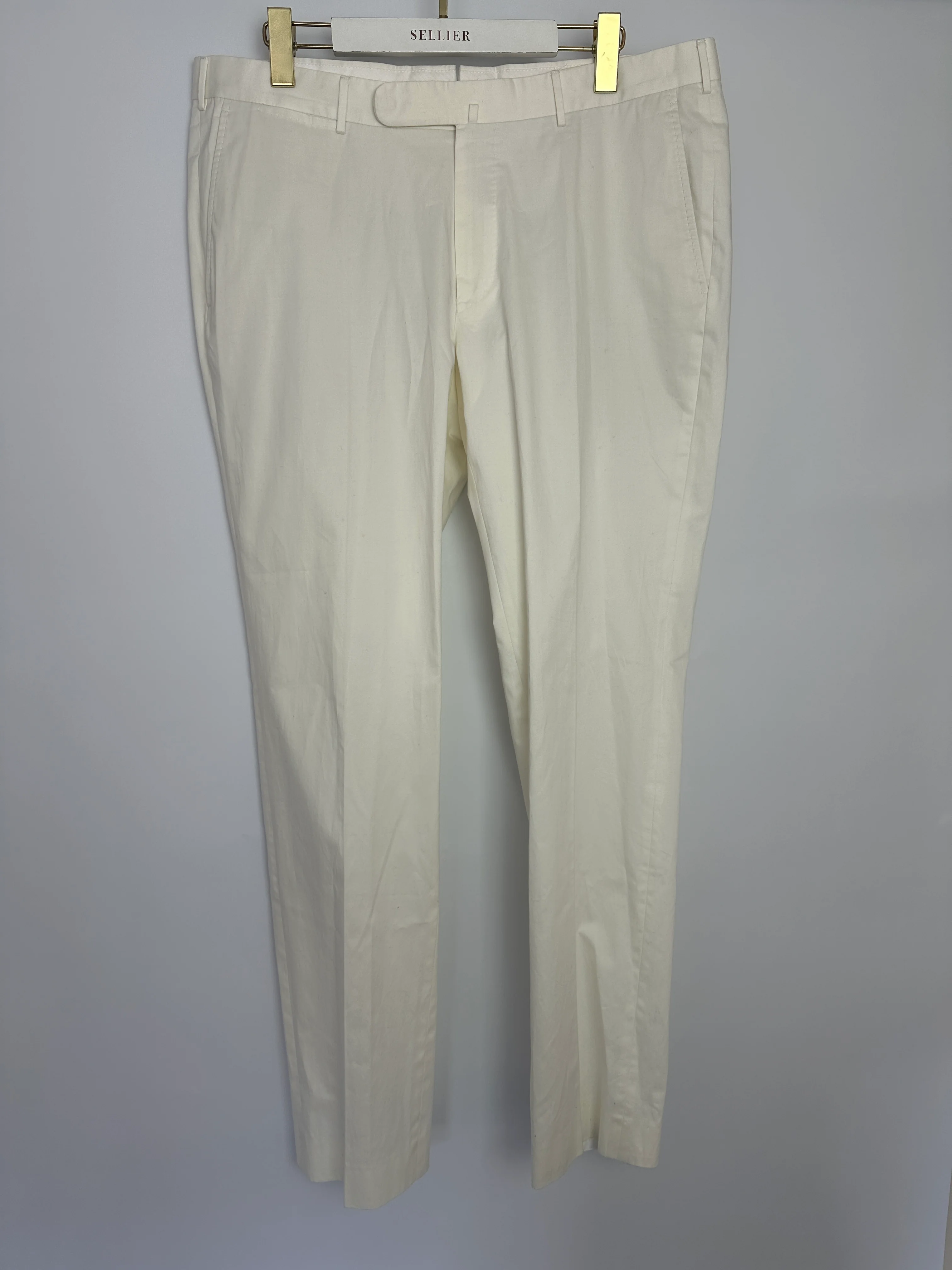 Ermenegildo Zegna Menswear White Chino Trousers  IT 54 (UK 44) - Image 4