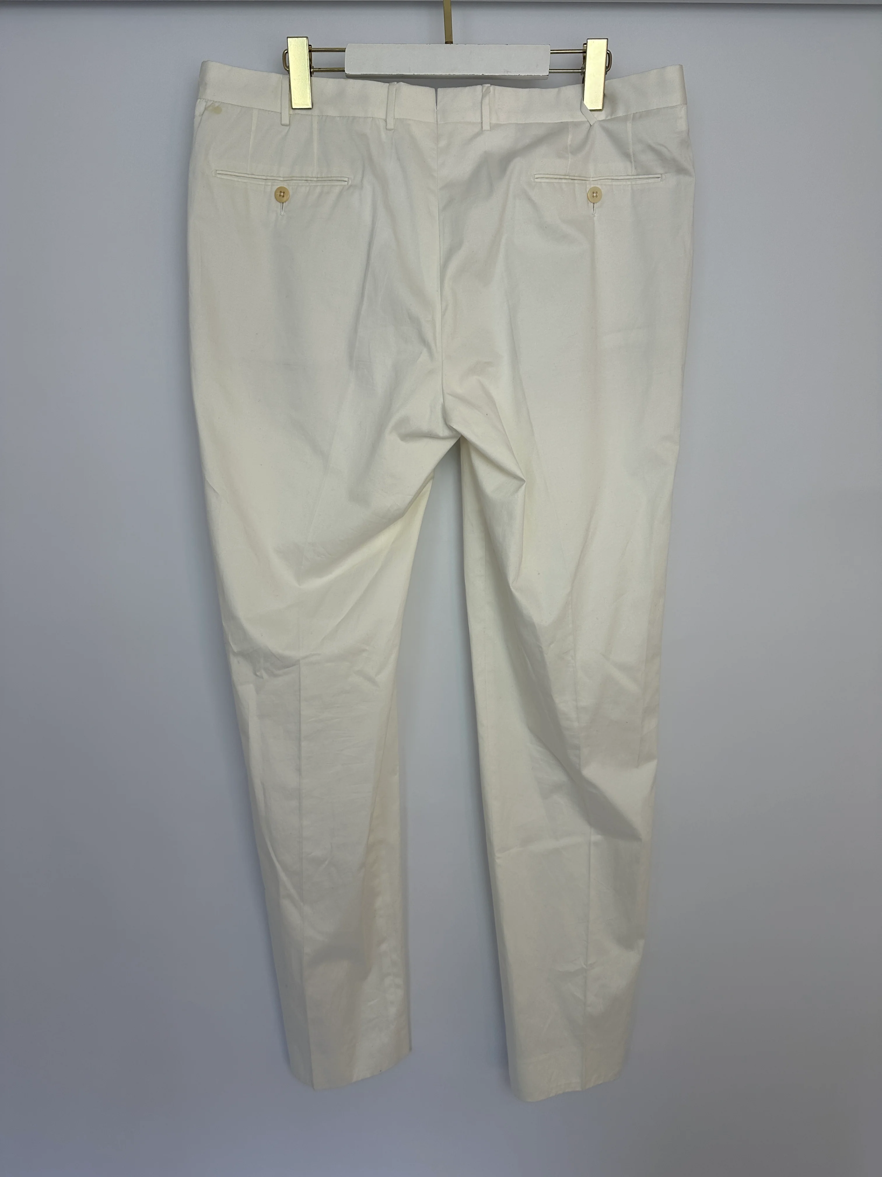 Ermenegildo Zegna Menswear White Chino Trousers  IT 54 (UK 44) - Image 5