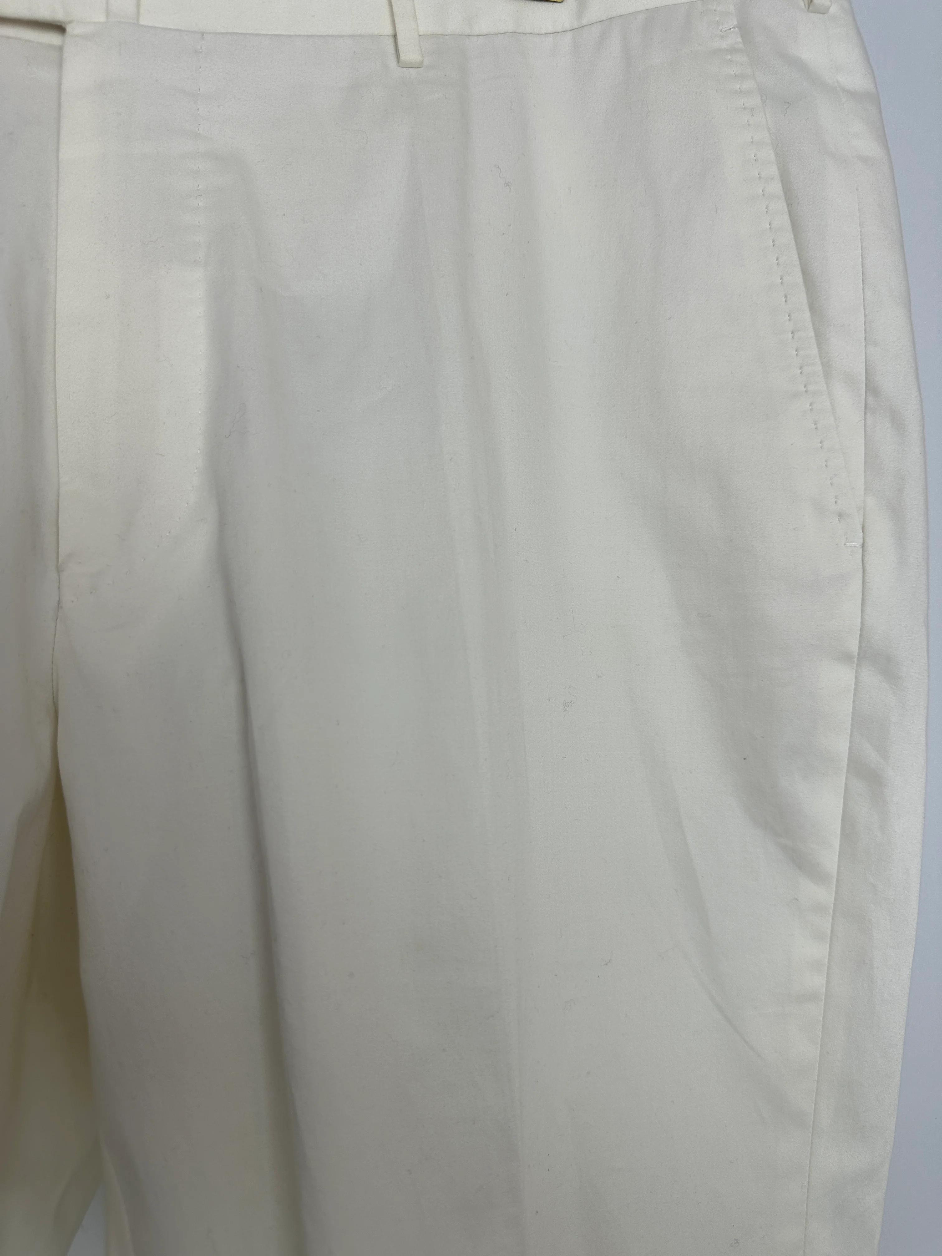 Ermenegildo Zegna Menswear White Chino Trousers  IT 54 (UK 44) - Image 8