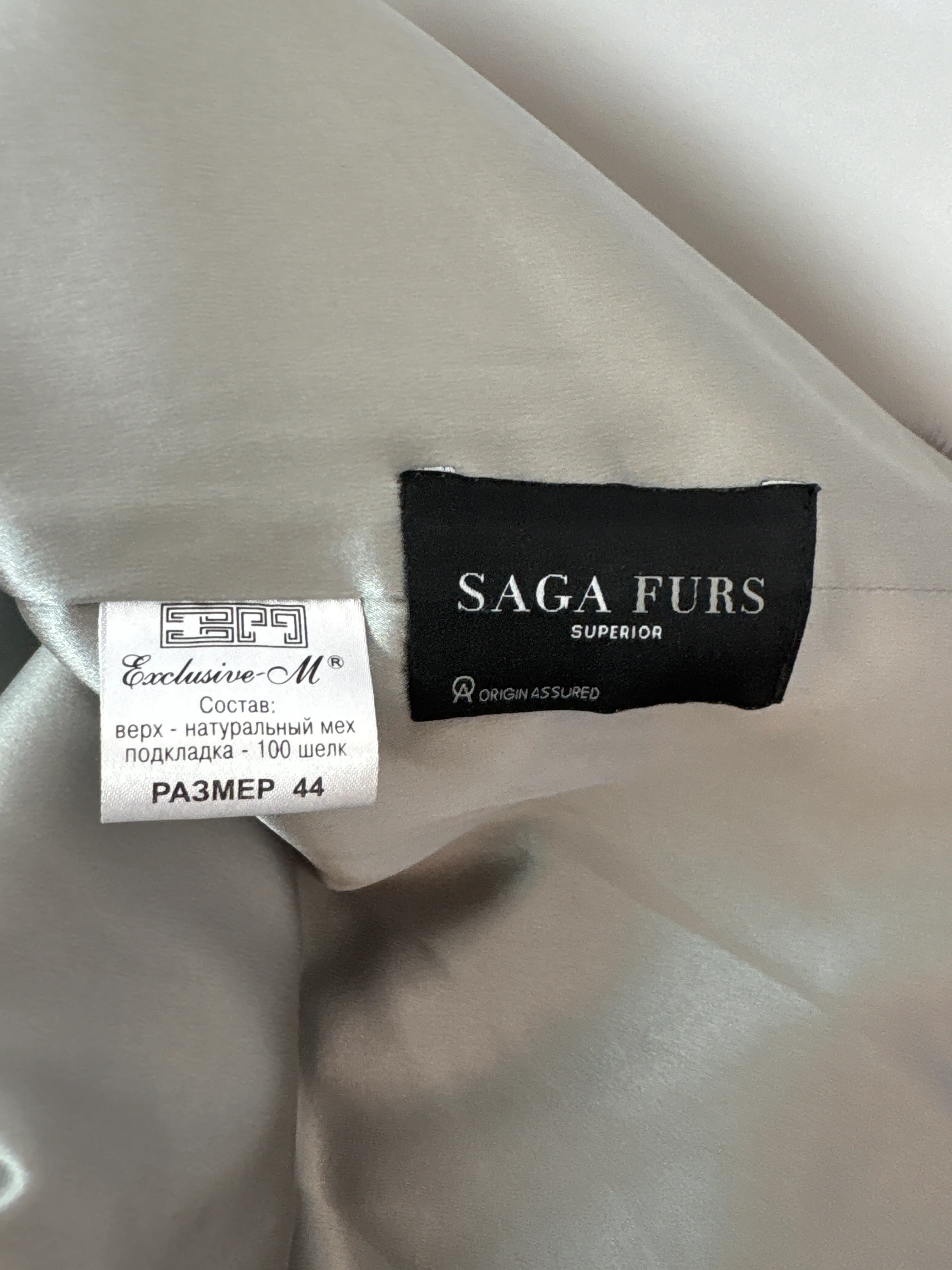 Exclusive M Grey Sheared Mink Jacket with Cropped Sleeve Detail Size IT 44 (UK 12) - Image 12