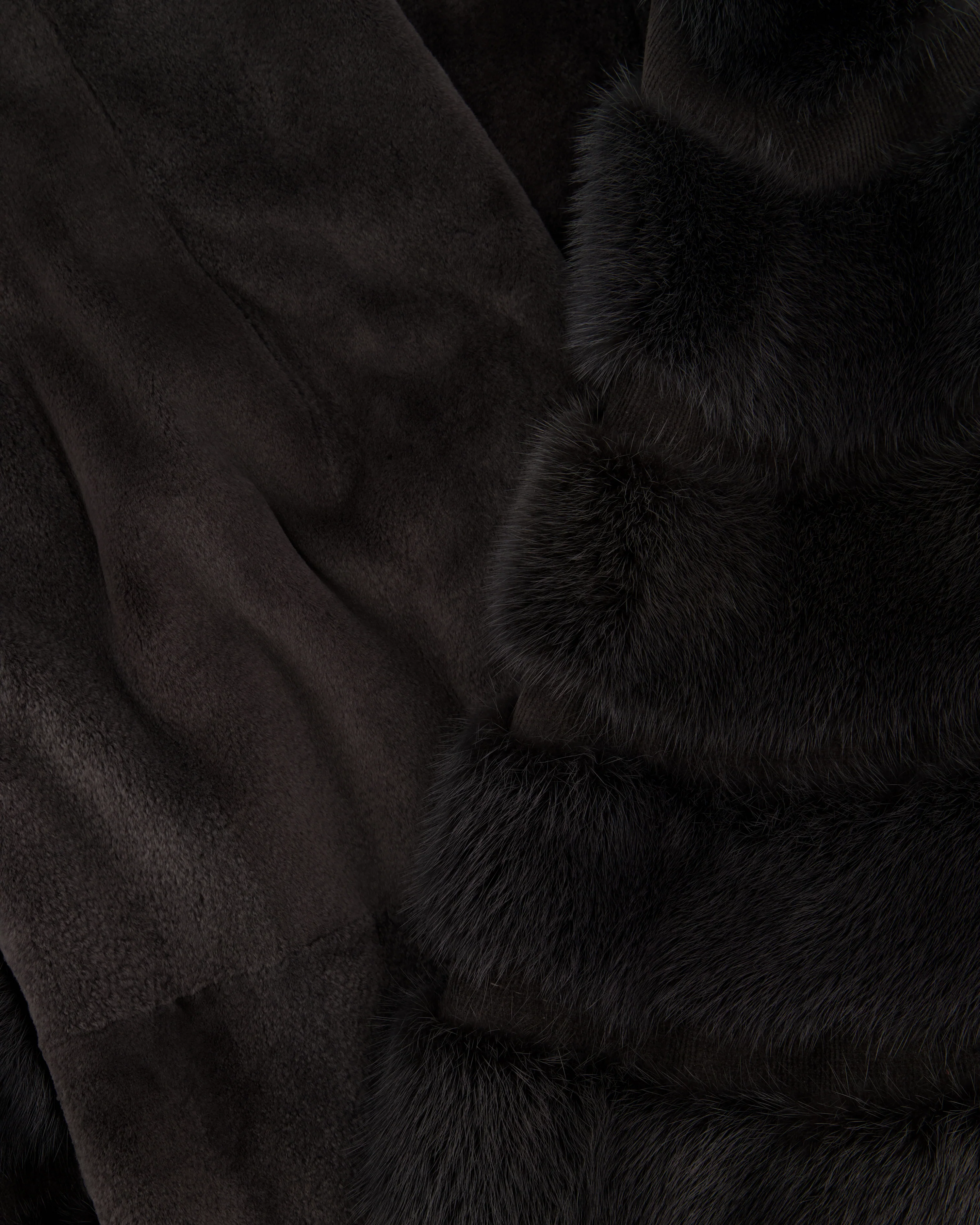 Exclusive M Grey Sheared Mink Jacket with Cropped Sleeve Detail Size IT 44 (UK 12) - Image 7