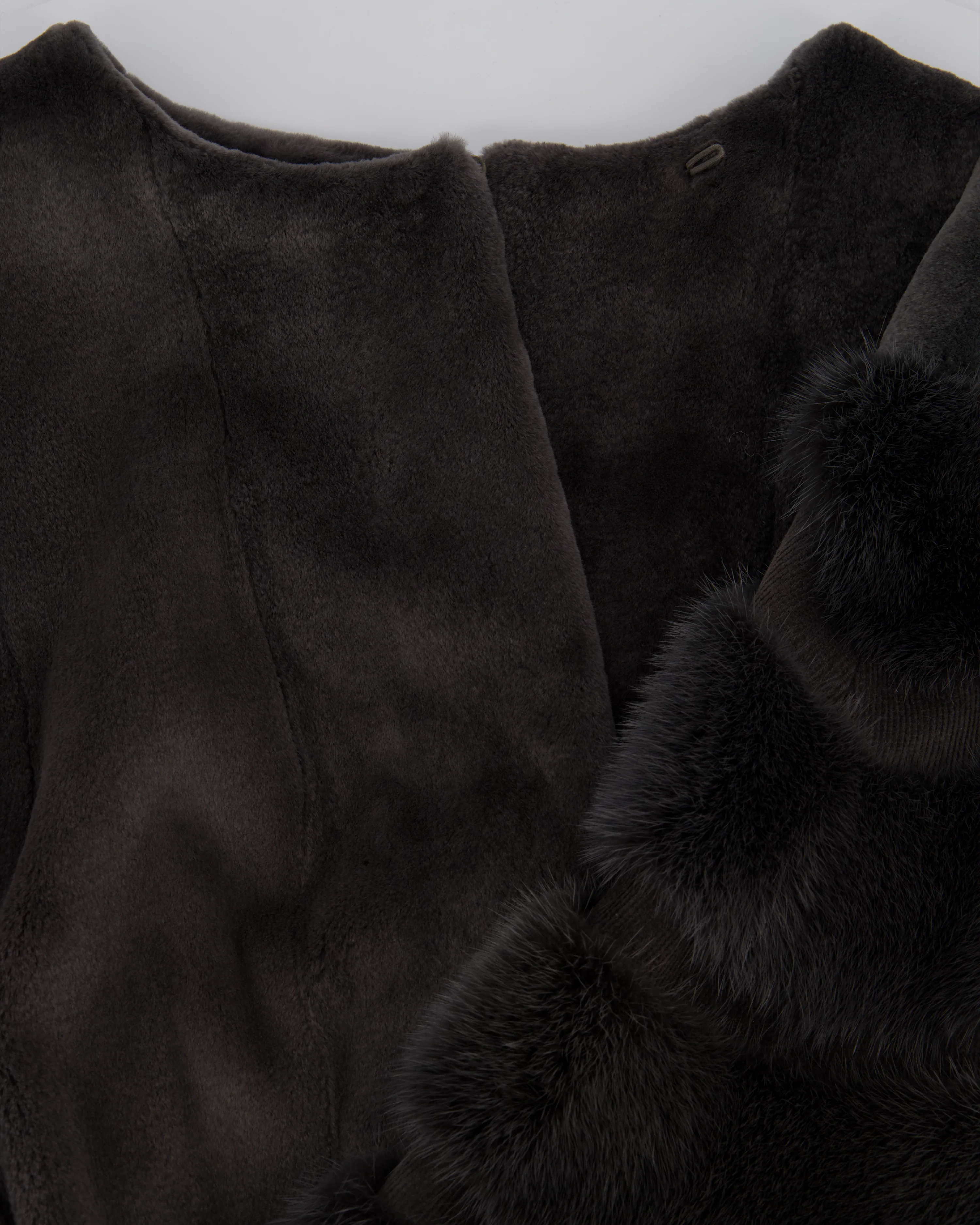 Exclusive M Grey Sheared Mink Jacket with Cropped Sleeve Detail Size IT 44 (UK 12) - Image 8
