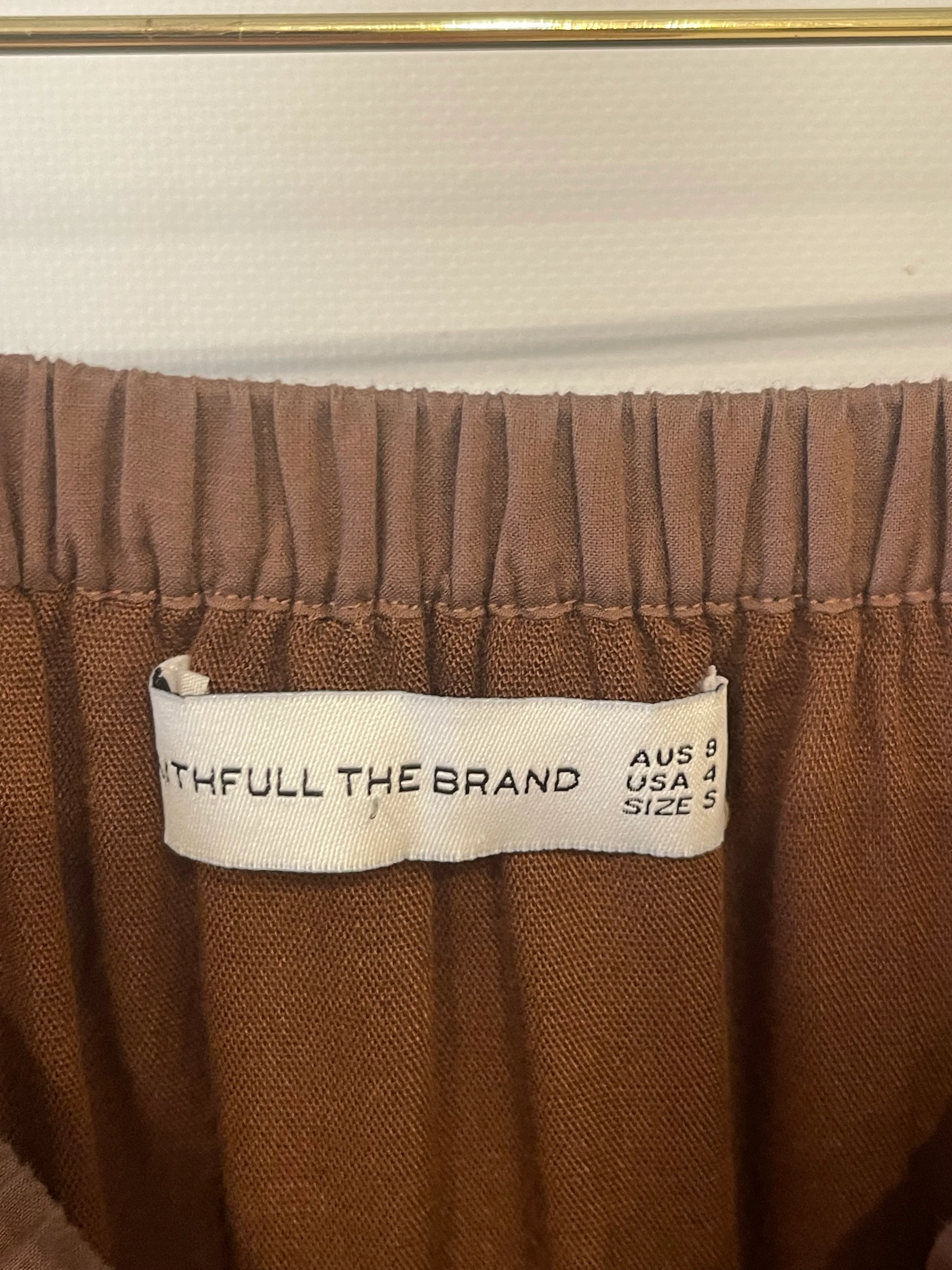 Faithfull The Brand Brown Crop Top and Skirt Set Size S (UK 8) - Image 18