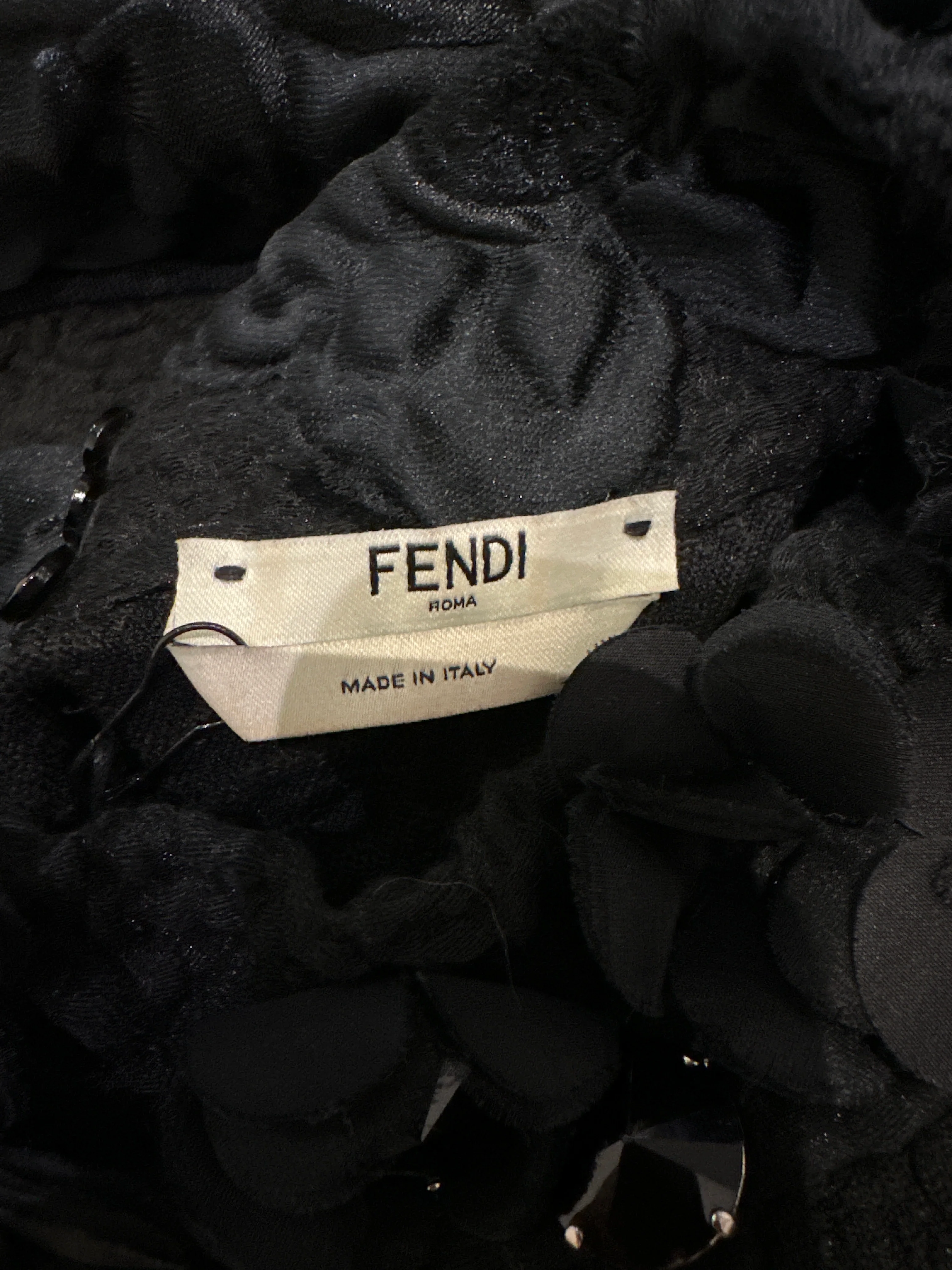 Fendi Black Short Sleeve Floral Mid-Neck Midi Dress IT 42 (UK 10) - Image 10