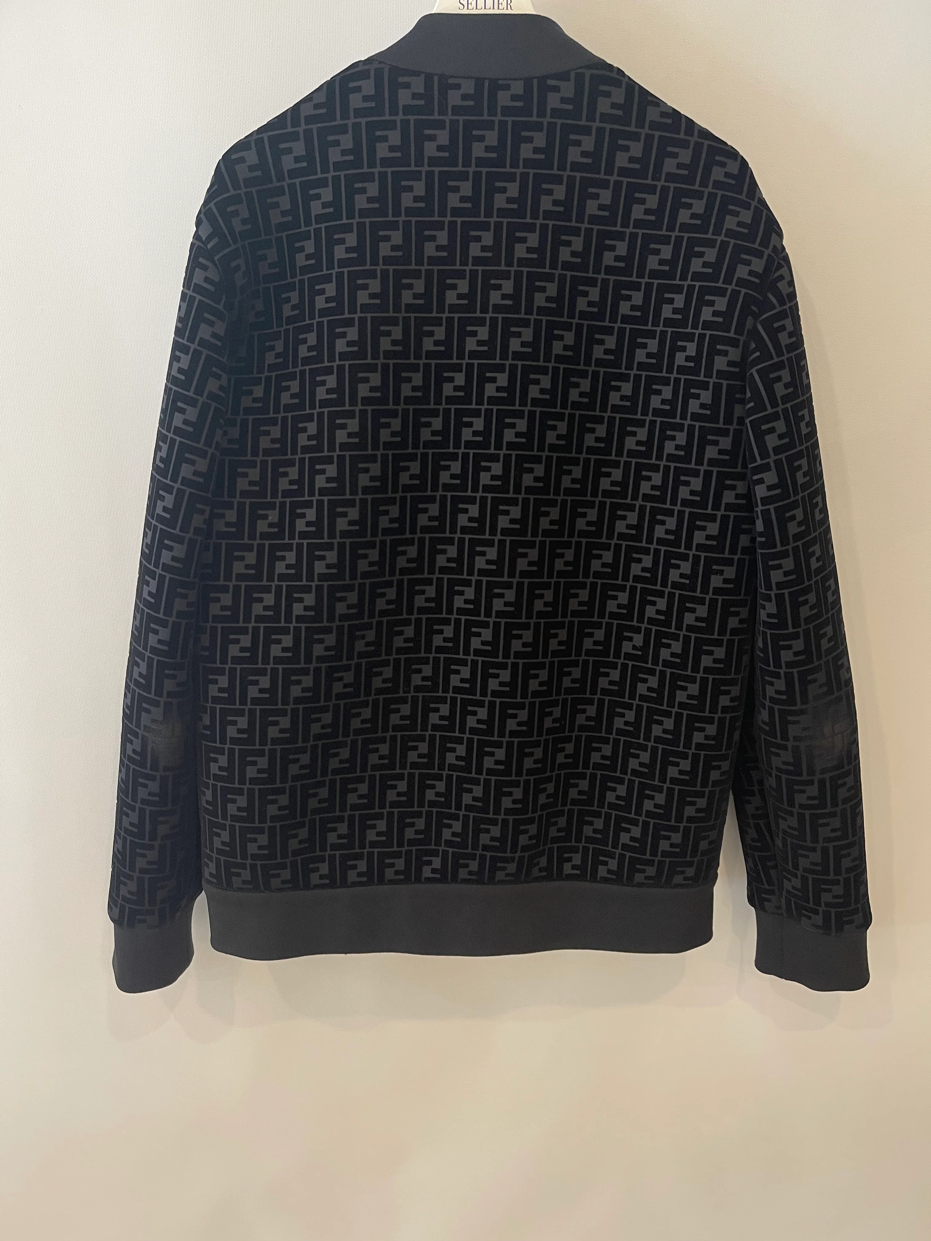 Fendi Menswear Black Suede-Effect FF Logo Jacket Size IT 54 (UK 44) RRP £2,250 - Image 5