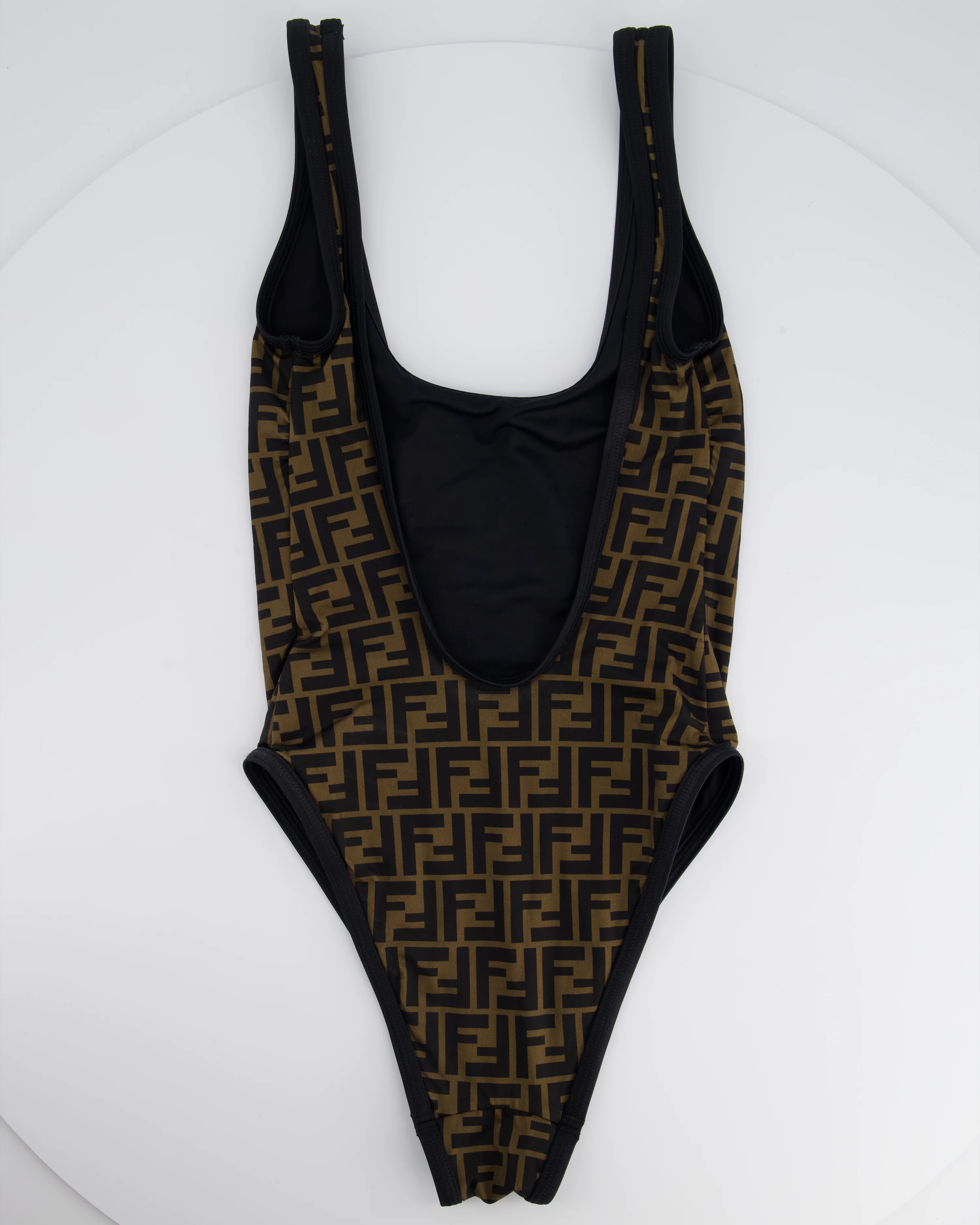 Fendi Brown FF Monogram One-Piece Swimsuit Size IT 38 (UK 6) - Image 3