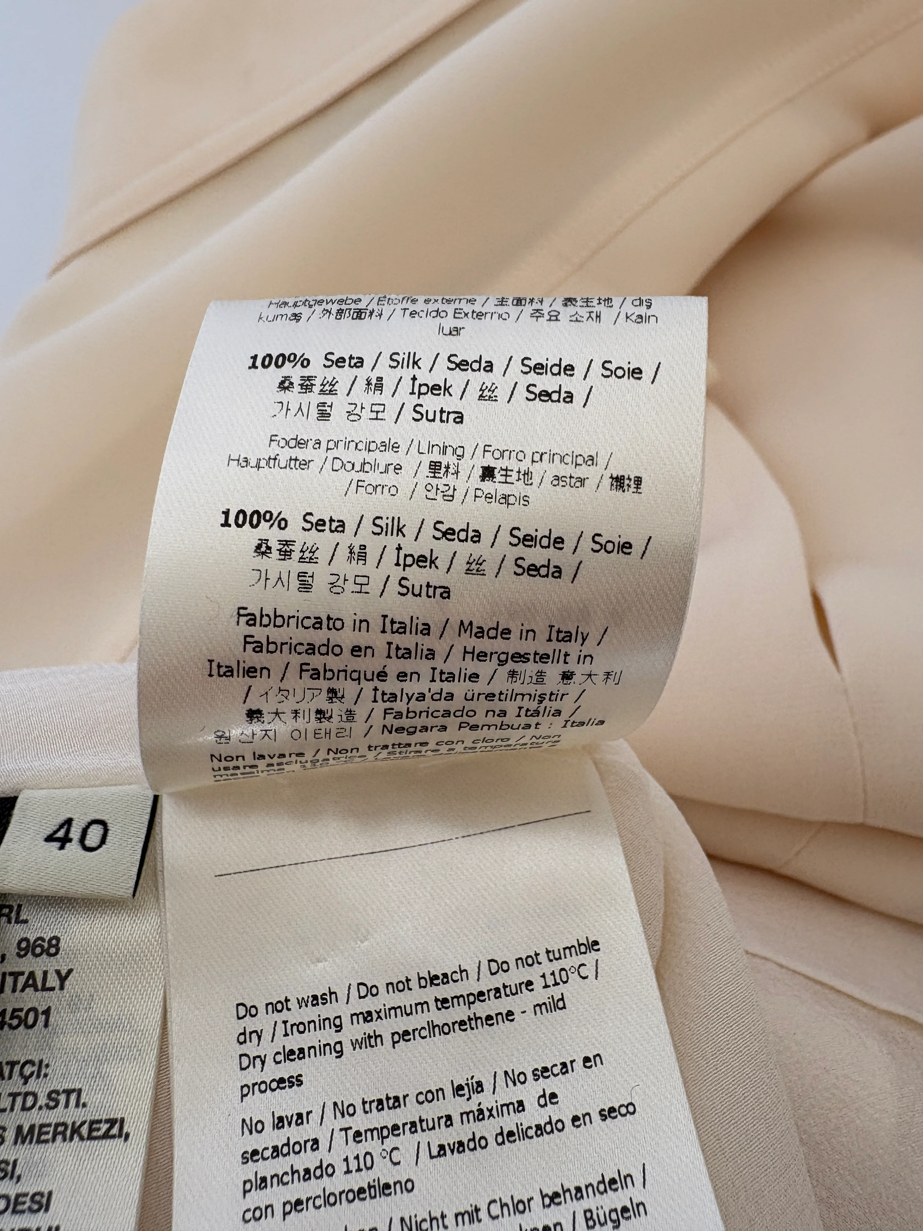 Fendi Cream Long Sleeve Mini Dress with Big Button Details Size IT 40 (UK 8) - Image 14