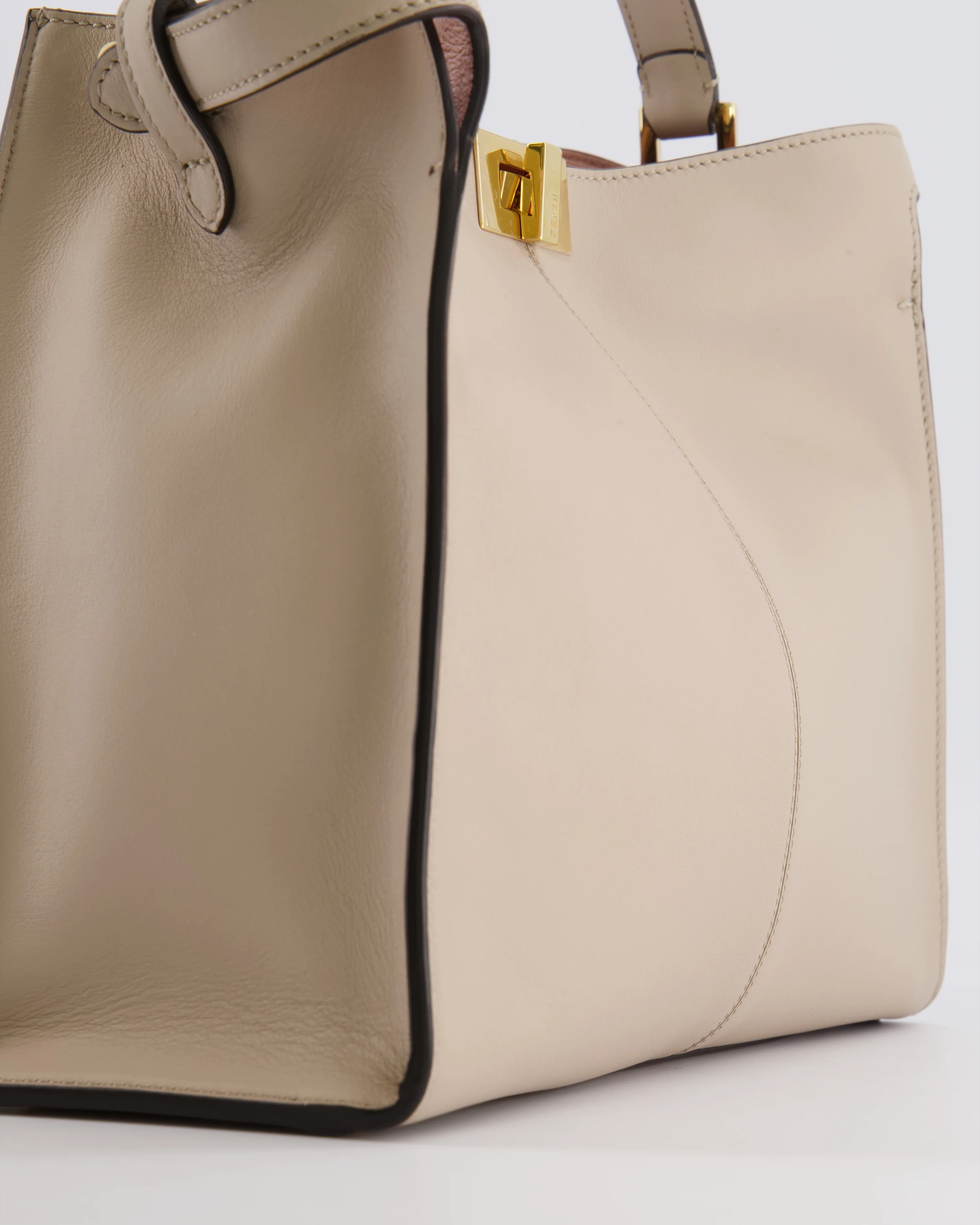 Fendi Light Beige Medium XLite Peekaboo Leather Bag with Gold Hardware RRP £3,500 - Image 10