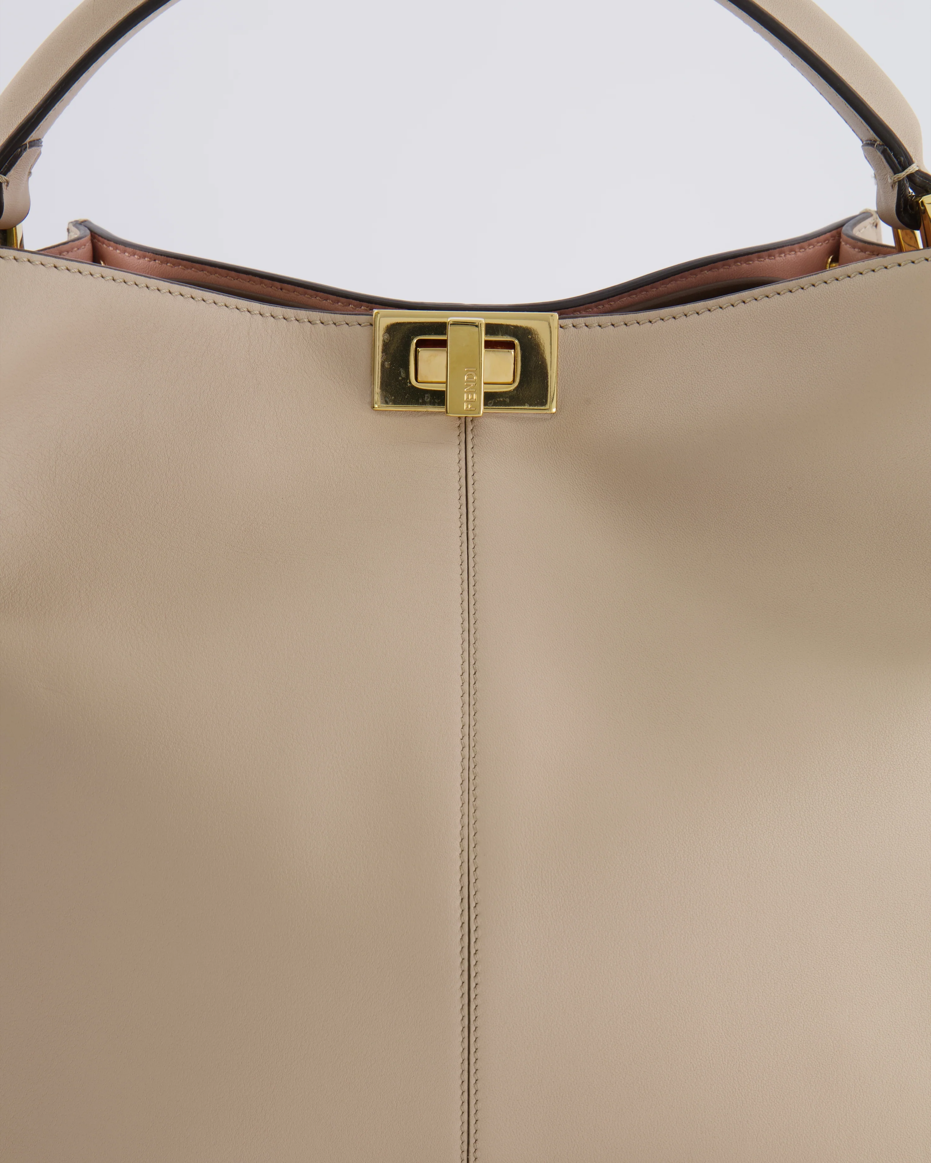Fendi Light Beige Medium XLite Peekaboo Leather Bag with Gold Hardware RRP £3,500 - Image 14