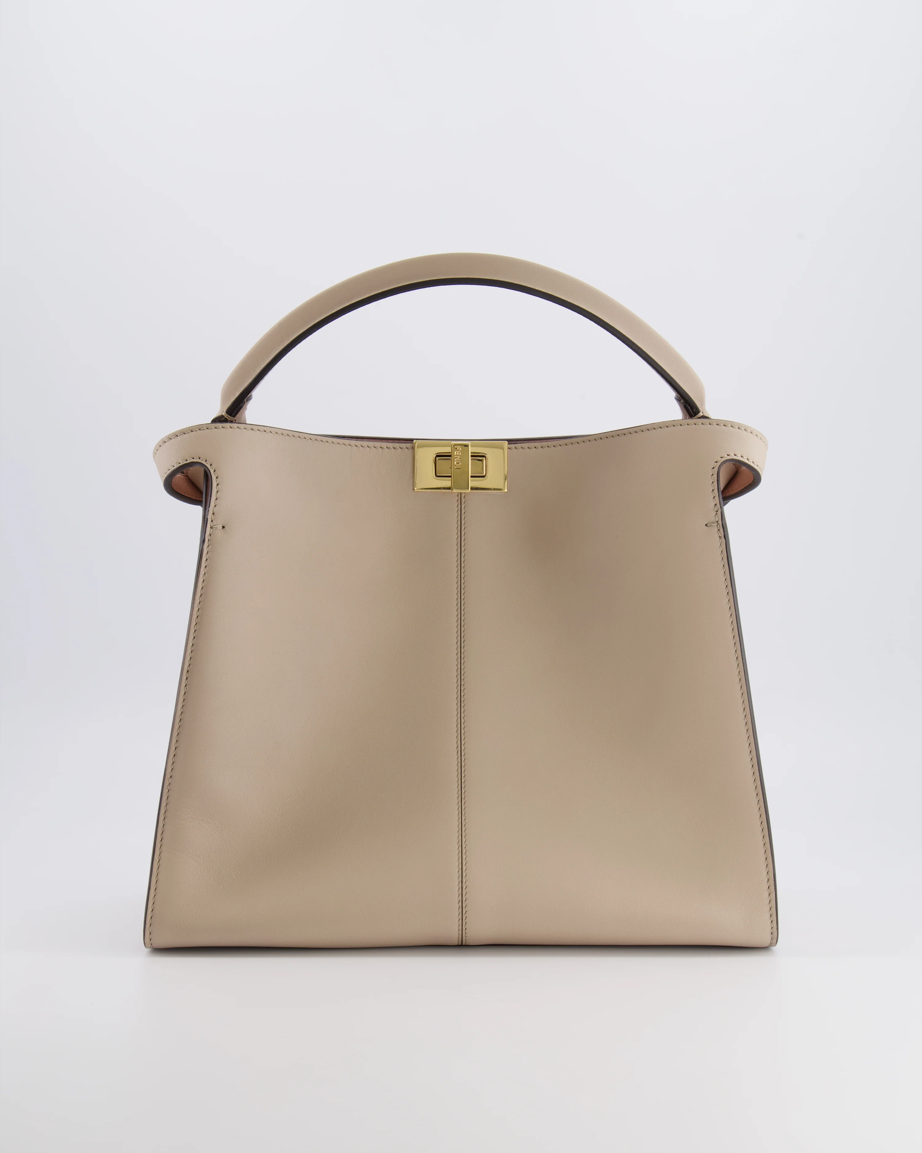 Fendi Light Beige Medium XLite Peekaboo Leather Bag with Gold Hardware RRP £3,500 - Image 2