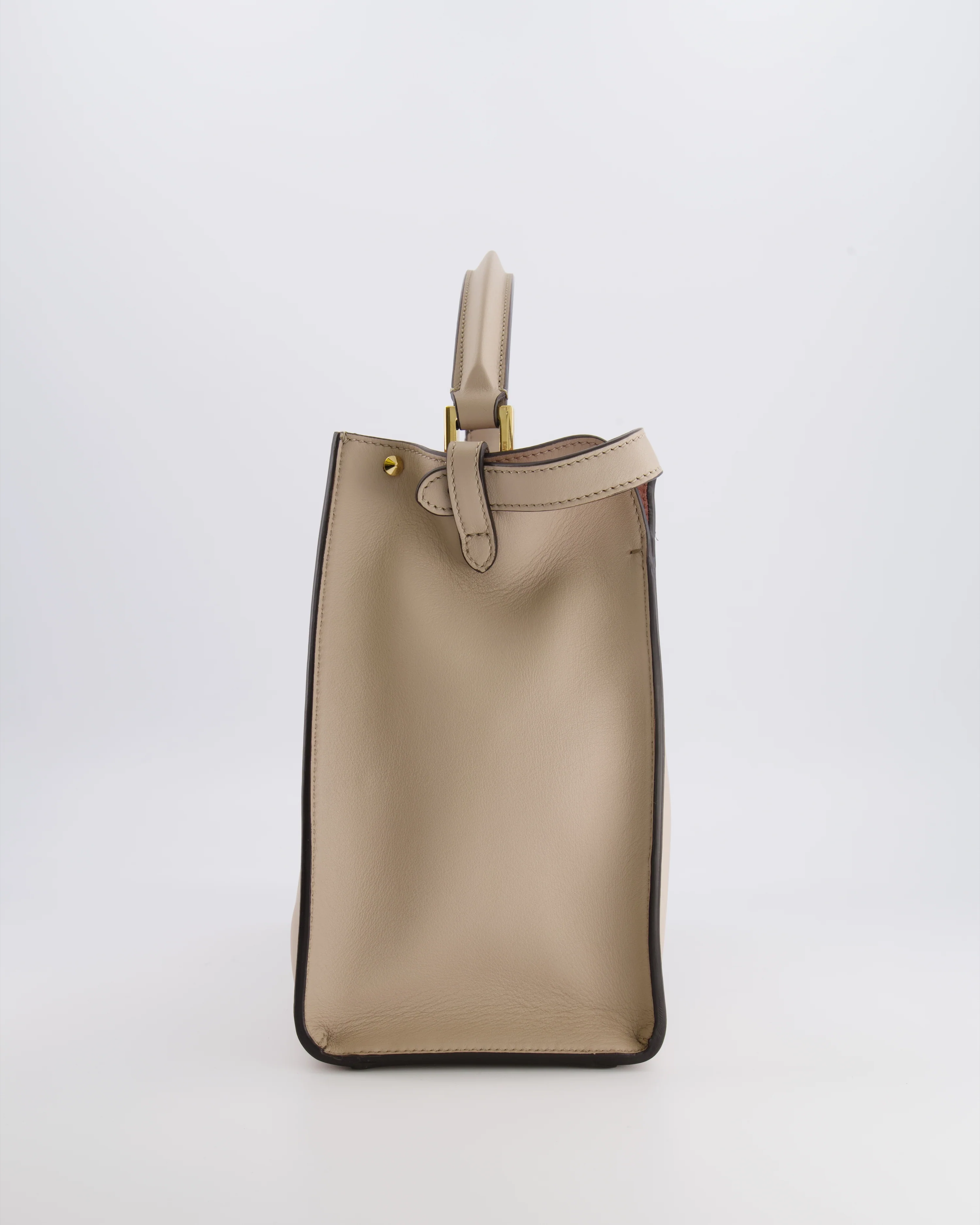 Fendi Light Beige Medium XLite Peekaboo Leather Bag with Gold Hardware RRP £3,500 - Image 4