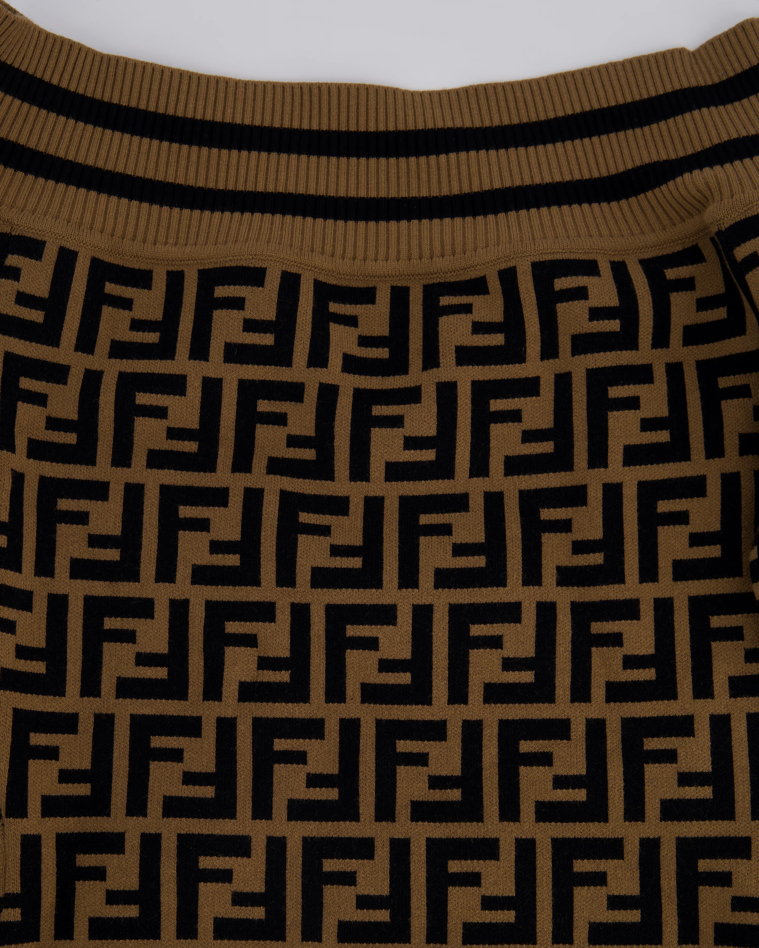 Fendi Off Shoulder Bodysuit Top With FF Monogram and Tassle Detail UK 8-10 - Image 9