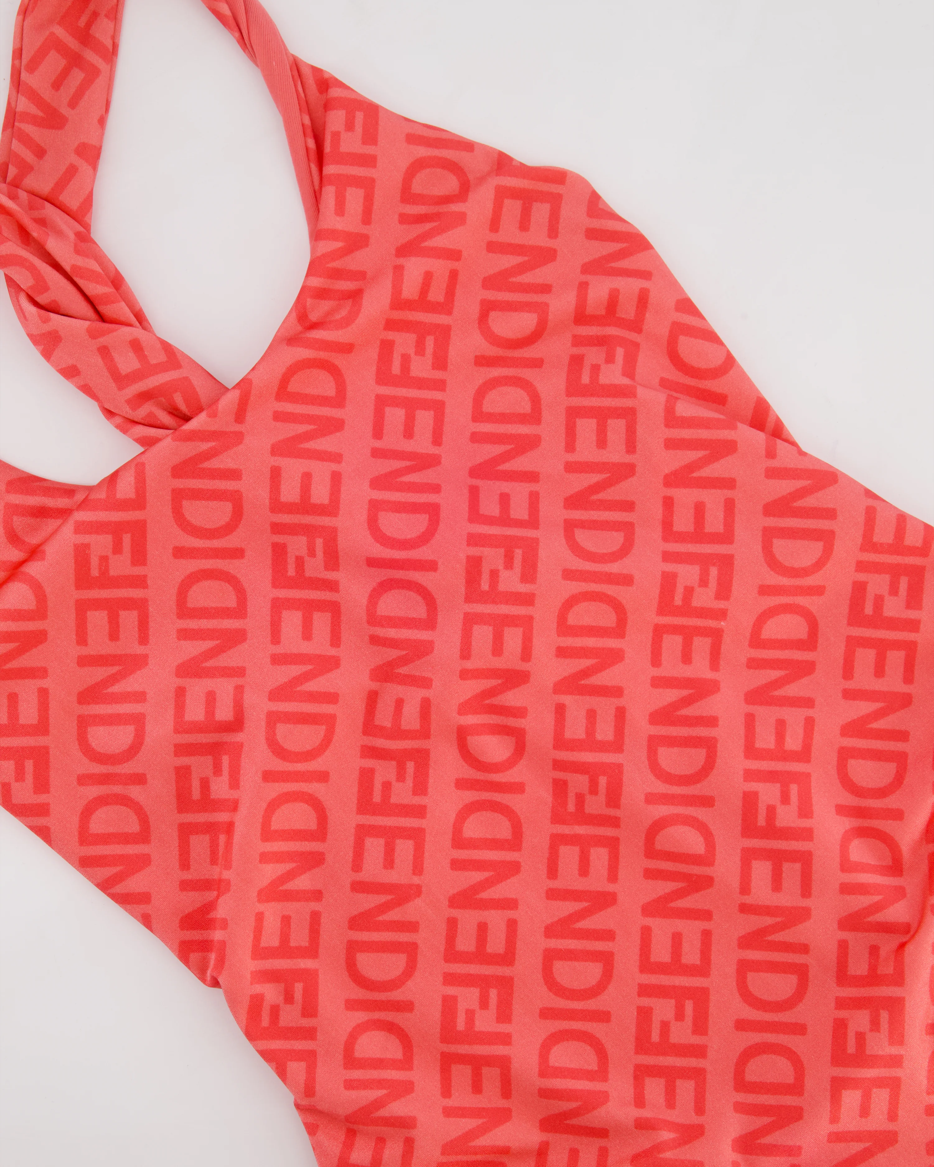 Fendi Pink One-Piece Swimsuit with Crossed Shoulder Straps and Matching Pouch Size IT 40 (UK 8) - Image 2