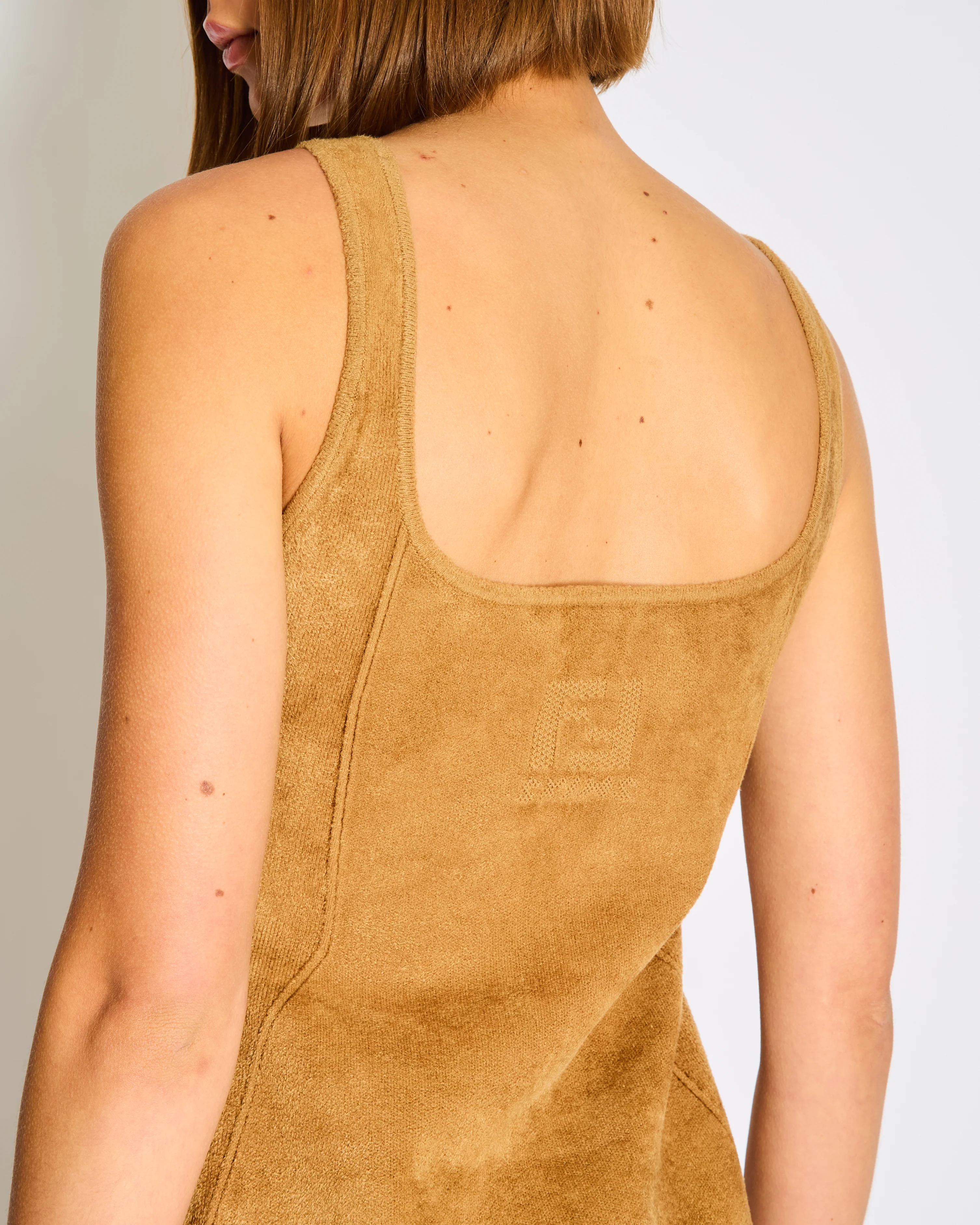 Fendi x Skims Brown Body Con Strap Mini Dress Size IT 42 (UK 10) - Image 3