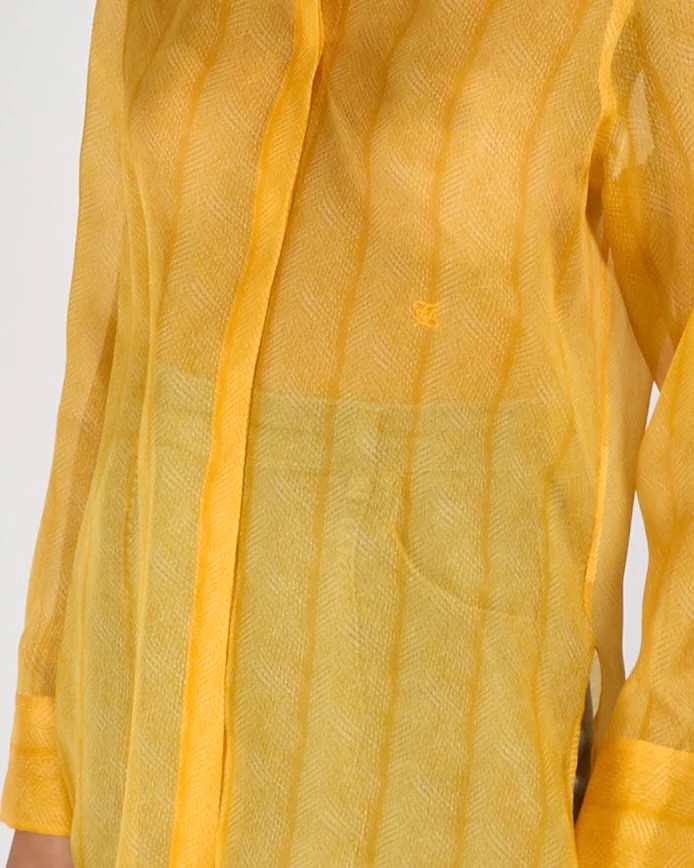 Fendi Yellow Fendi Shirt Cover-Up with FF Logo Size IT 42/44 (UK 10/12) - Image 5