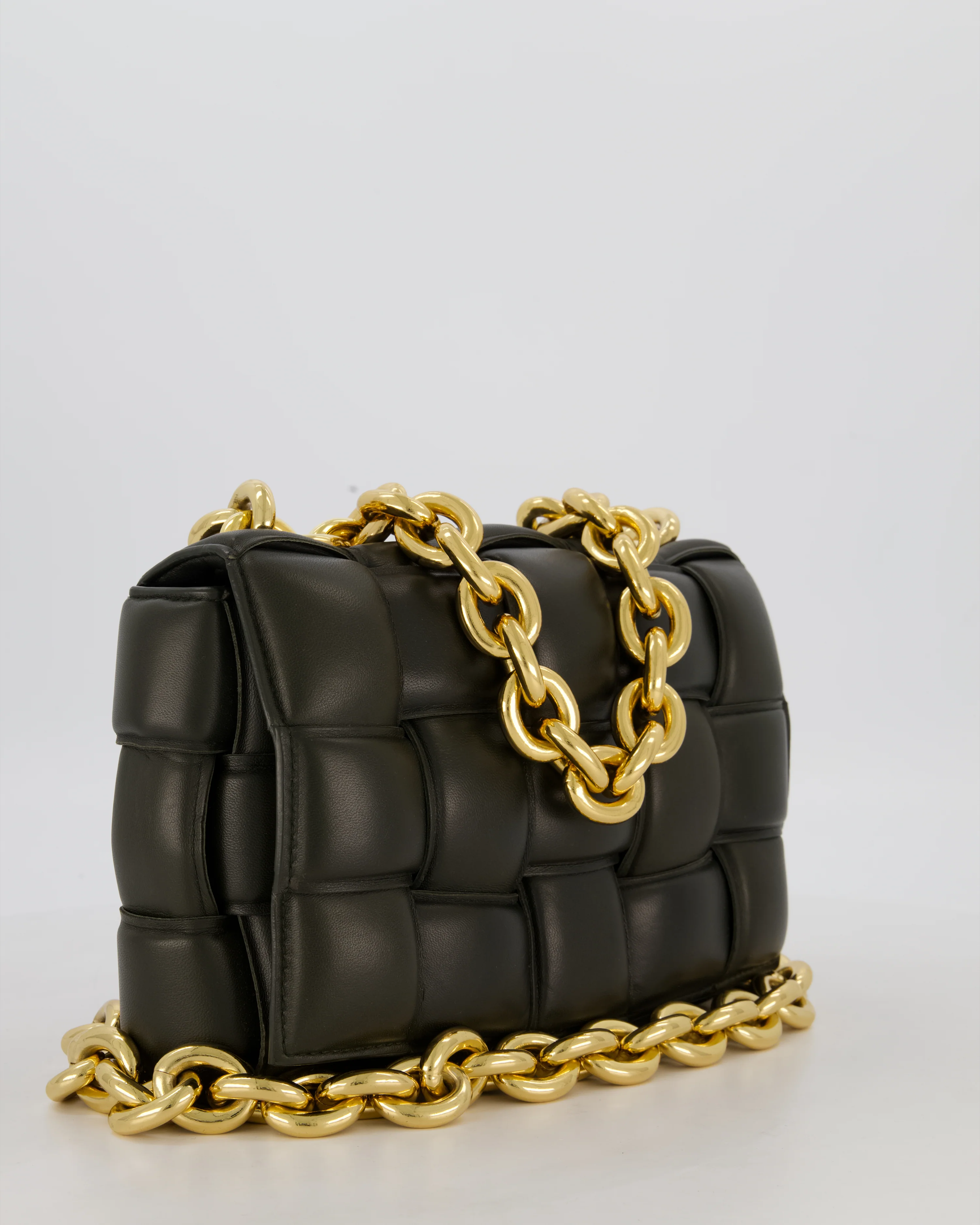 *FIRE PRICE* Bottega Veneta Khaki Green Chain Cassette Bag in Intrecciato Nappa Leather with Gold Hardware RRP £3,760 - Image 3