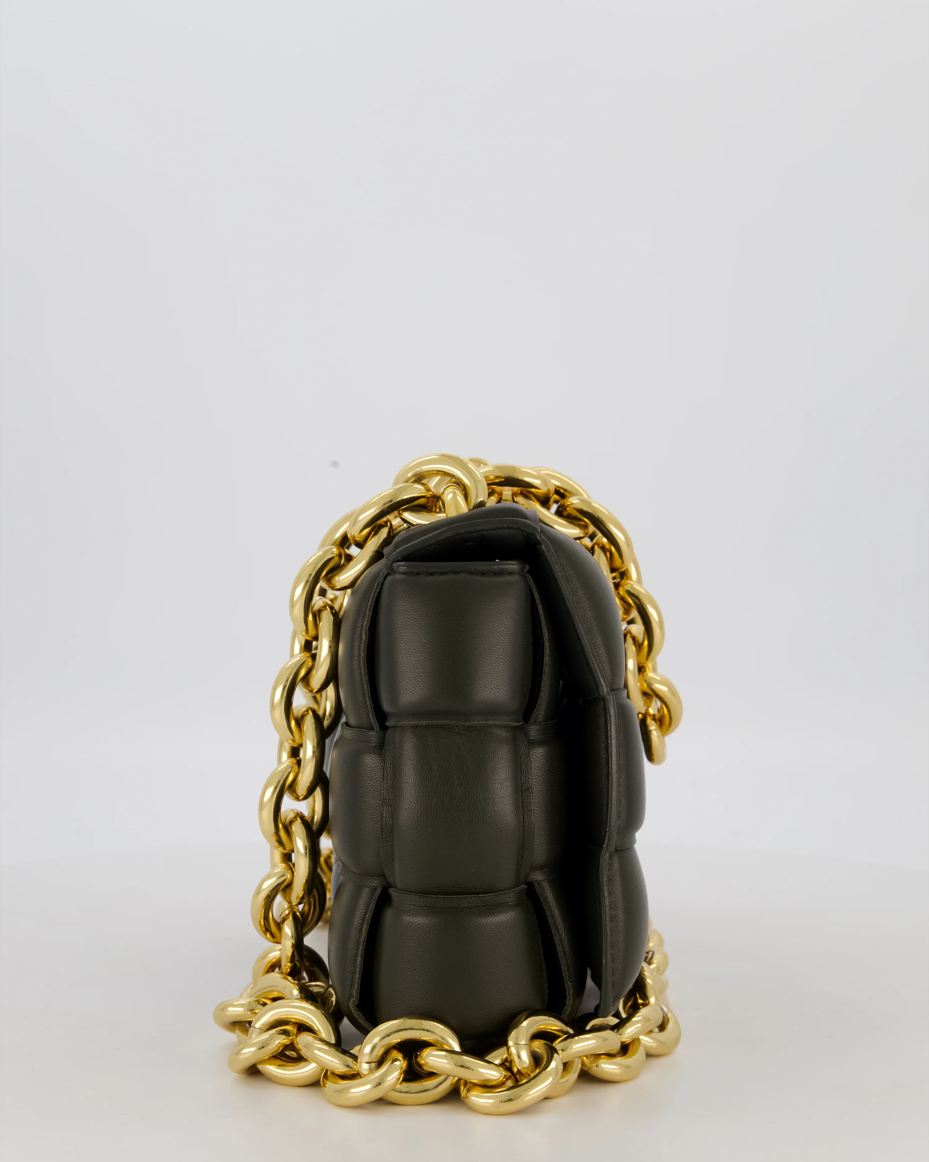 *FIRE PRICE* Bottega Veneta Khaki Green Chain Cassette Bag in Intrecciato Nappa Leather with Gold Hardware RRP £3,760 - Image 4