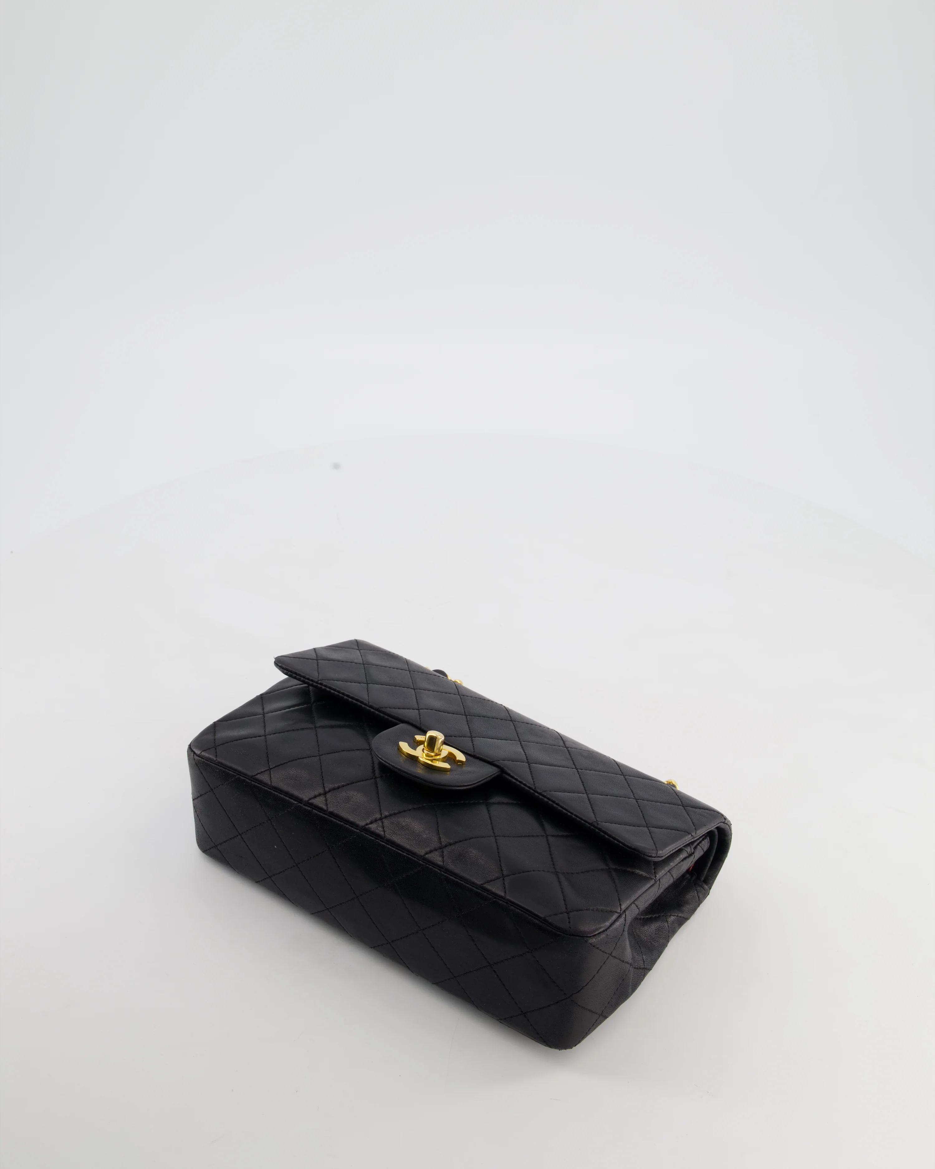 *FIRE PRICE* Chanel Vintage Black Small Classic Double Flap Bag in Lambskin Leather with 24k Gold Hardware - Image 19