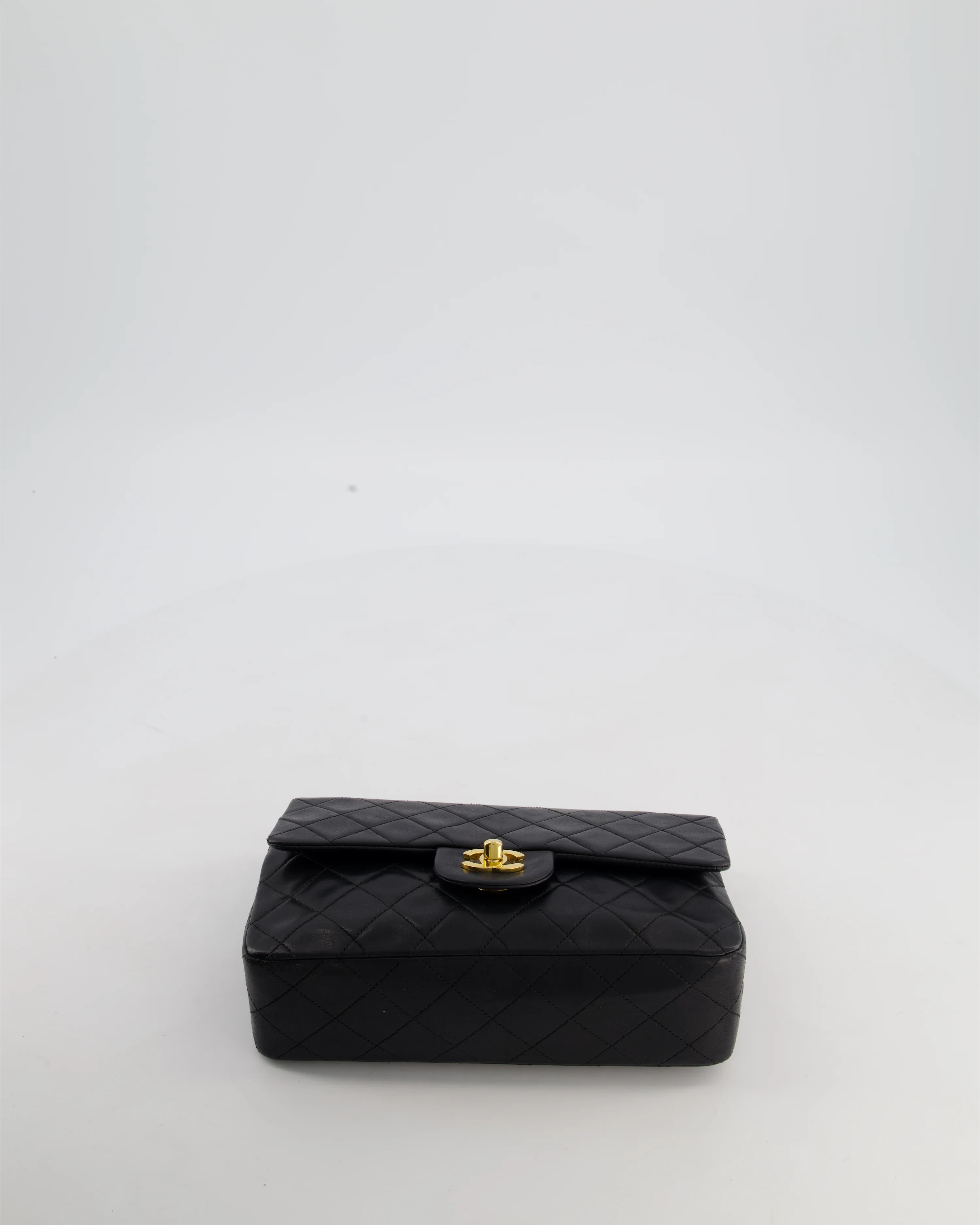 *FIRE PRICE* Chanel Vintage Black Small Classic Double Flap Bag in Lambskin Leather with 24k Gold Hardware - Image 20