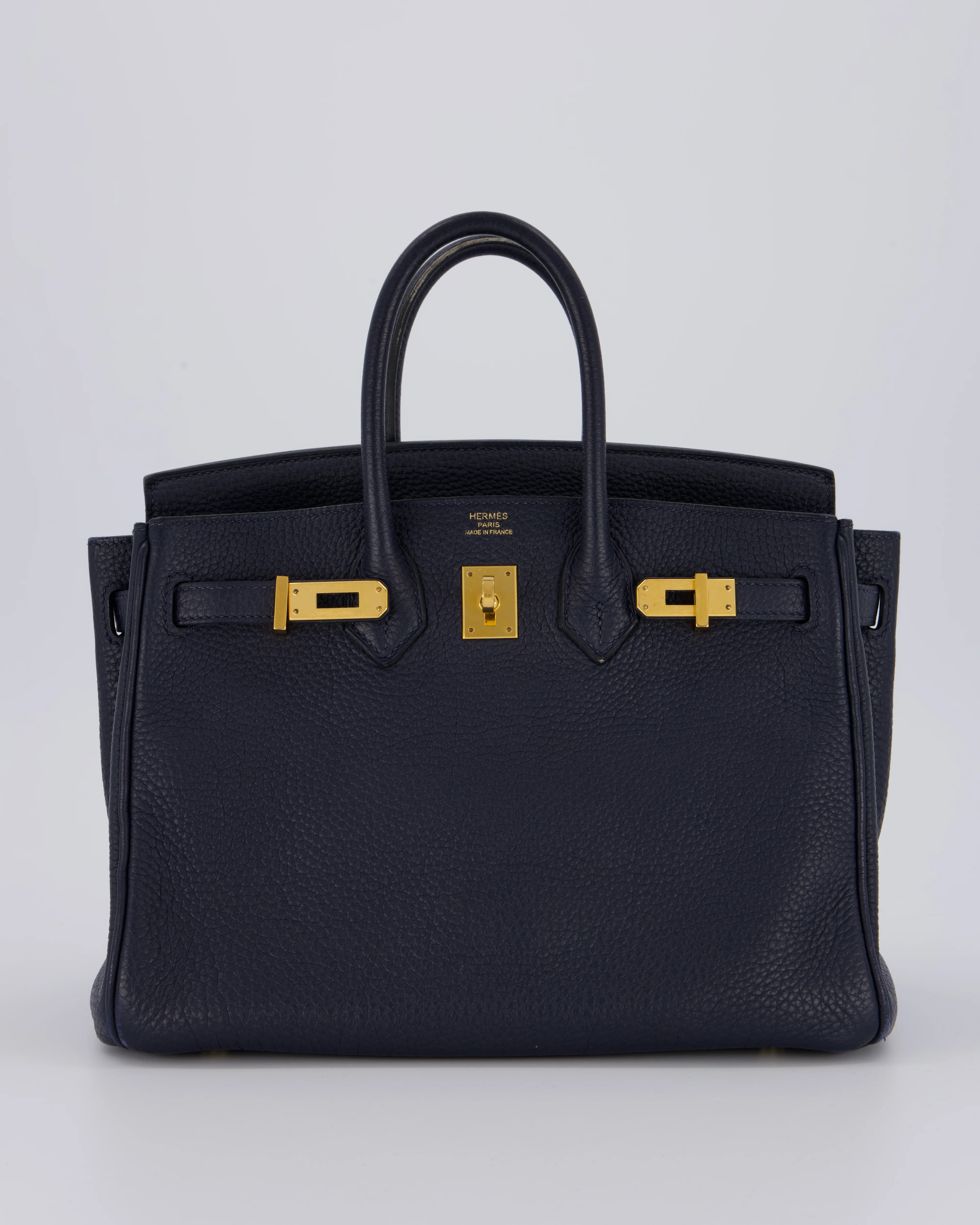 *FIRE PRICE* Hermès Birkin 25 Retourne Bag in Bleu Nuit Togo Leather with Gold Hardware - Image 2