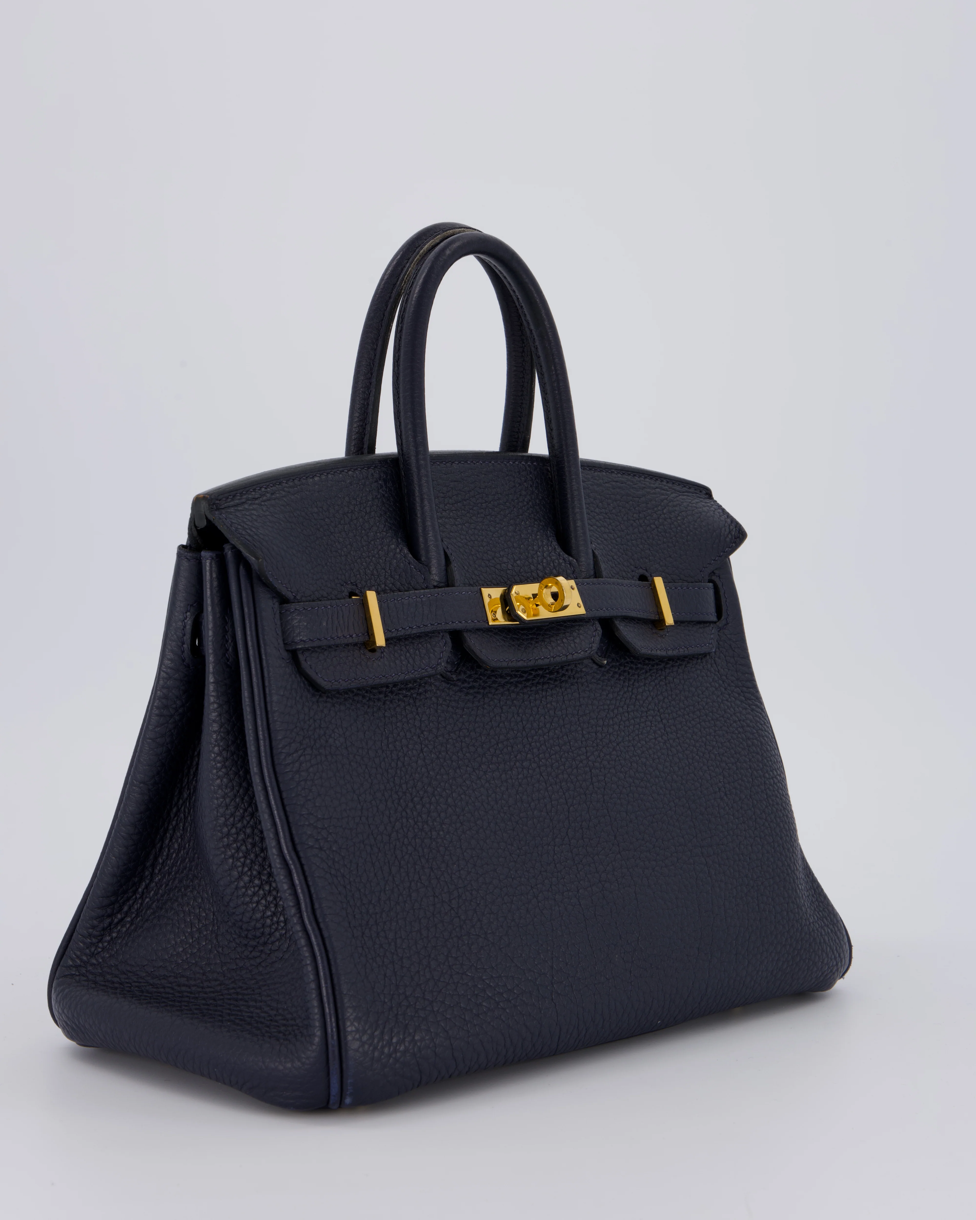 *FIRE PRICE* Hermès Birkin 25 Retourne Bag in Bleu Nuit Togo Leather with Gold Hardware - Image 3