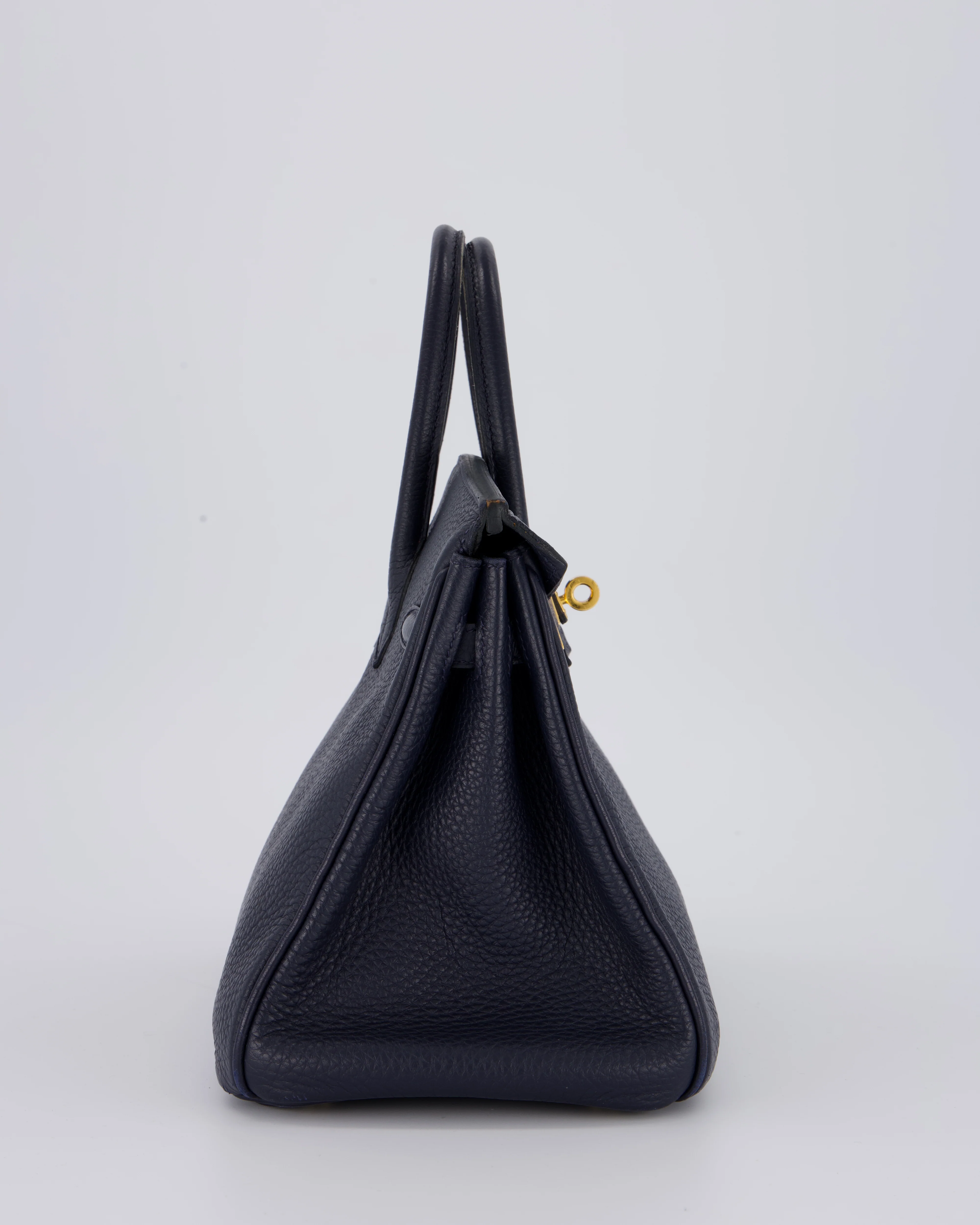 *FIRE PRICE* Hermès Birkin 25 Retourne Bag in Bleu Nuit Togo Leather with Gold Hardware - Image 4