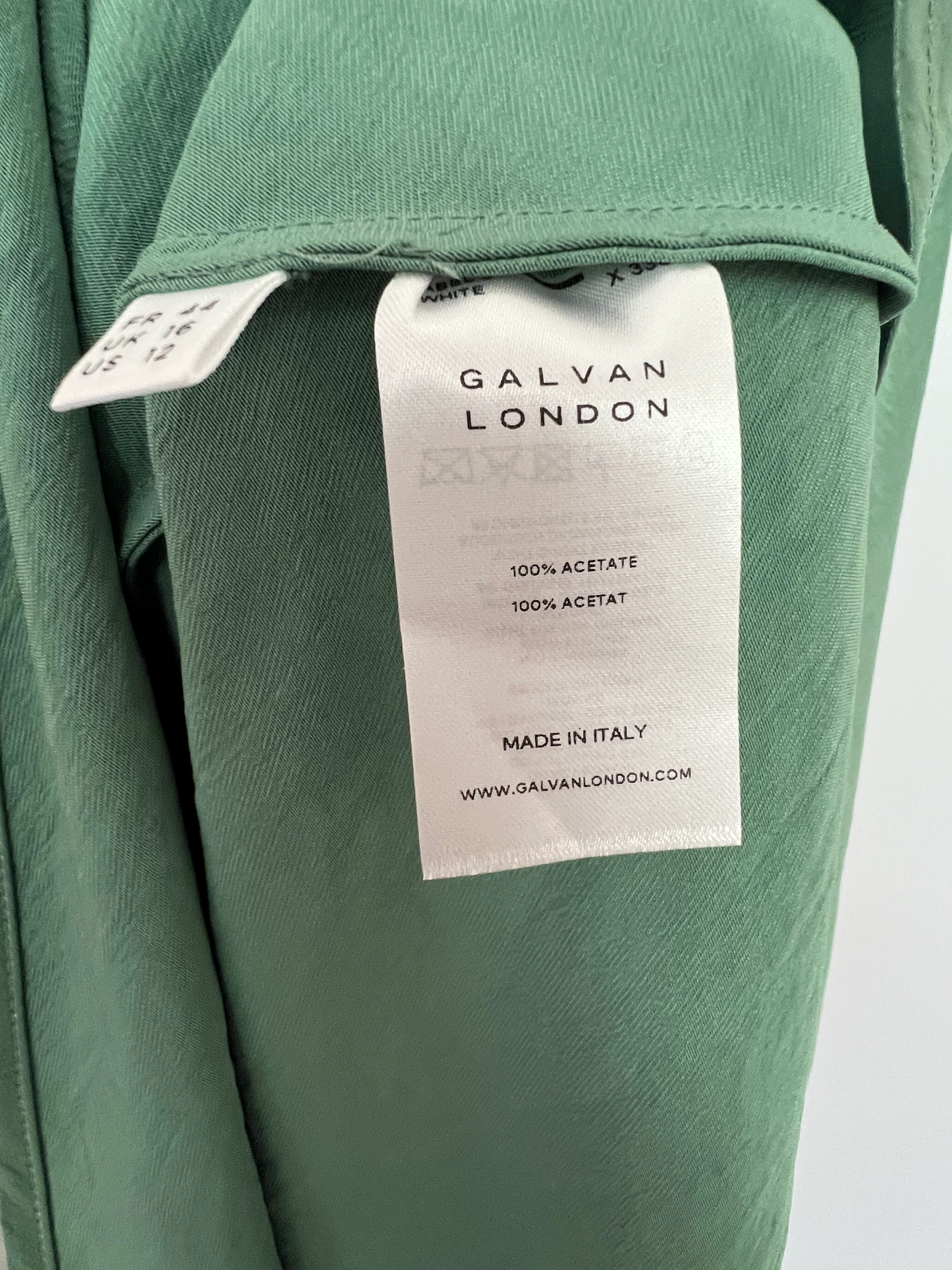 Galvan Green Silk Halter Neck Maxi Dress with Neck Tie Detail Size FR 44 (UK 16) - Image 13