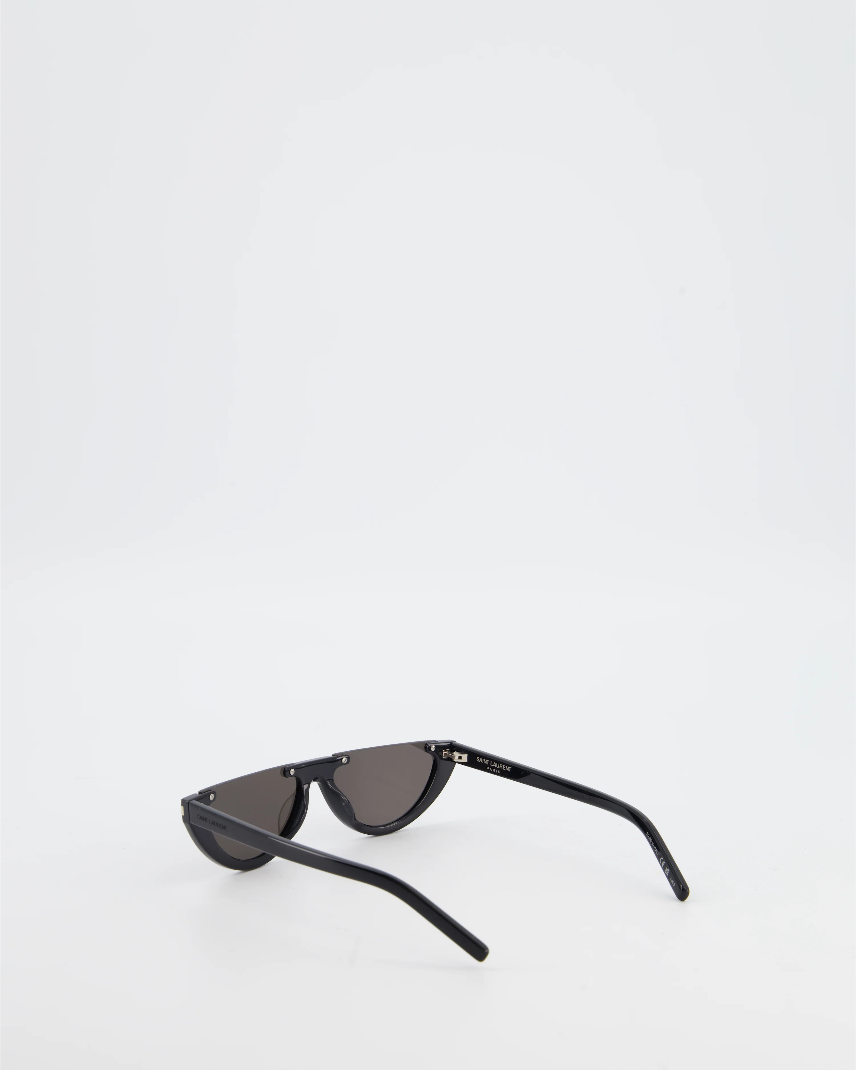 Saint Laurent Black Half-Moon Sunglasses - Image 6
