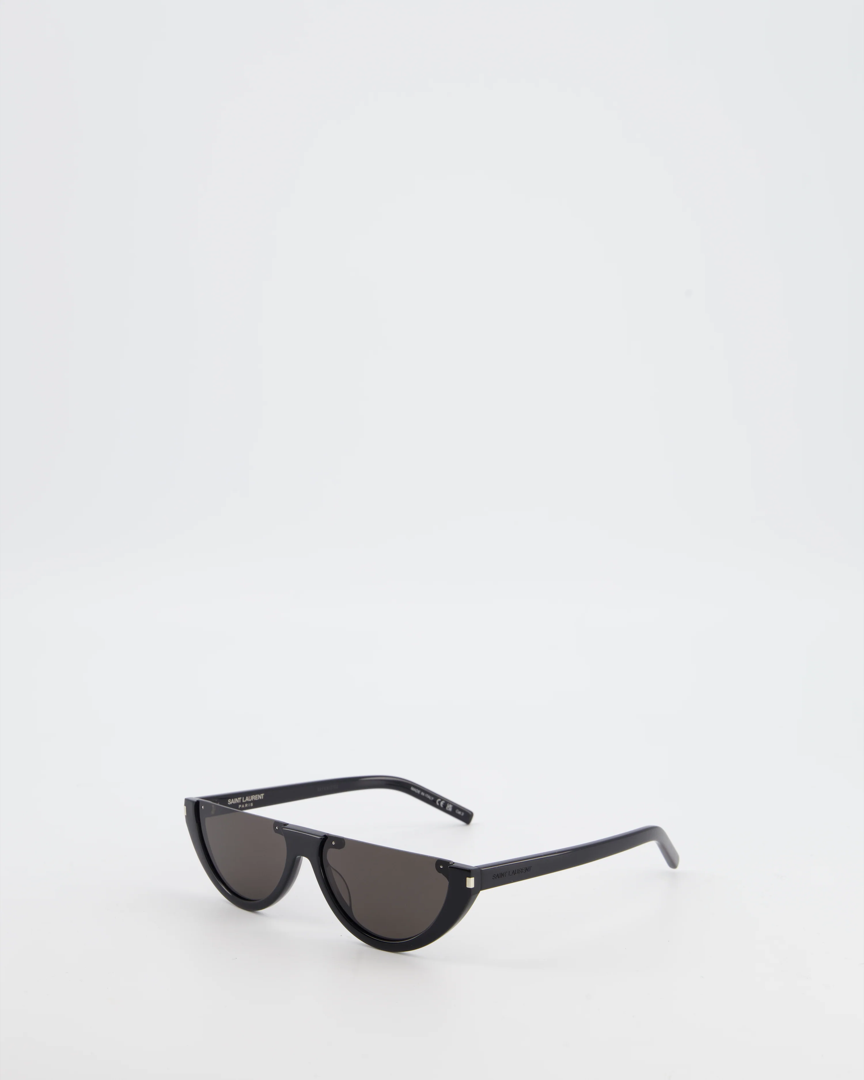 Saint Laurent Black Half-Moon Sunglasses - Image 8