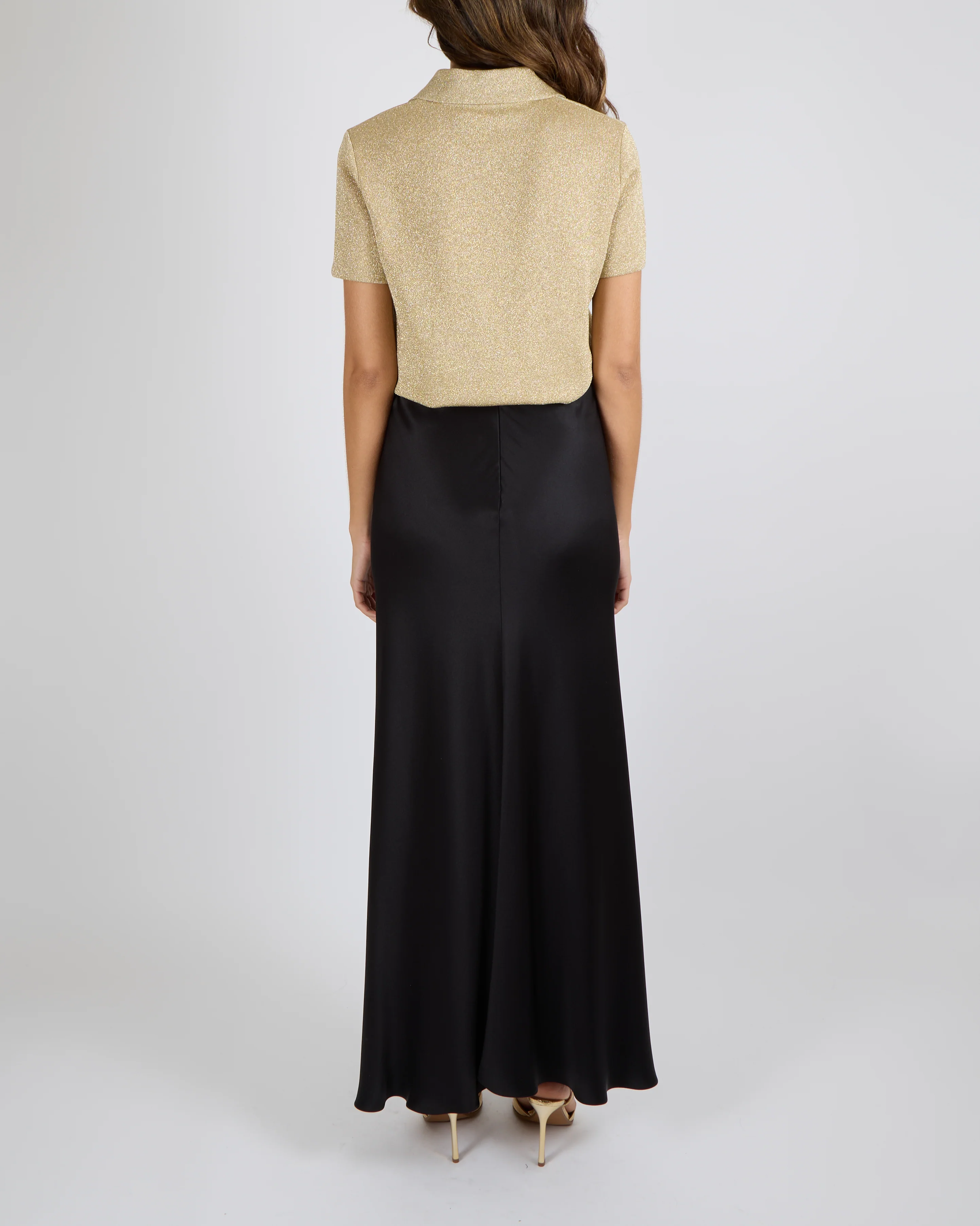 Giorgio Armani Fall 2024 Black Silk Midi Skirt with Front Ruffle Detail Size IT 42 (UK 10) RRP £1,555 - Image 4
