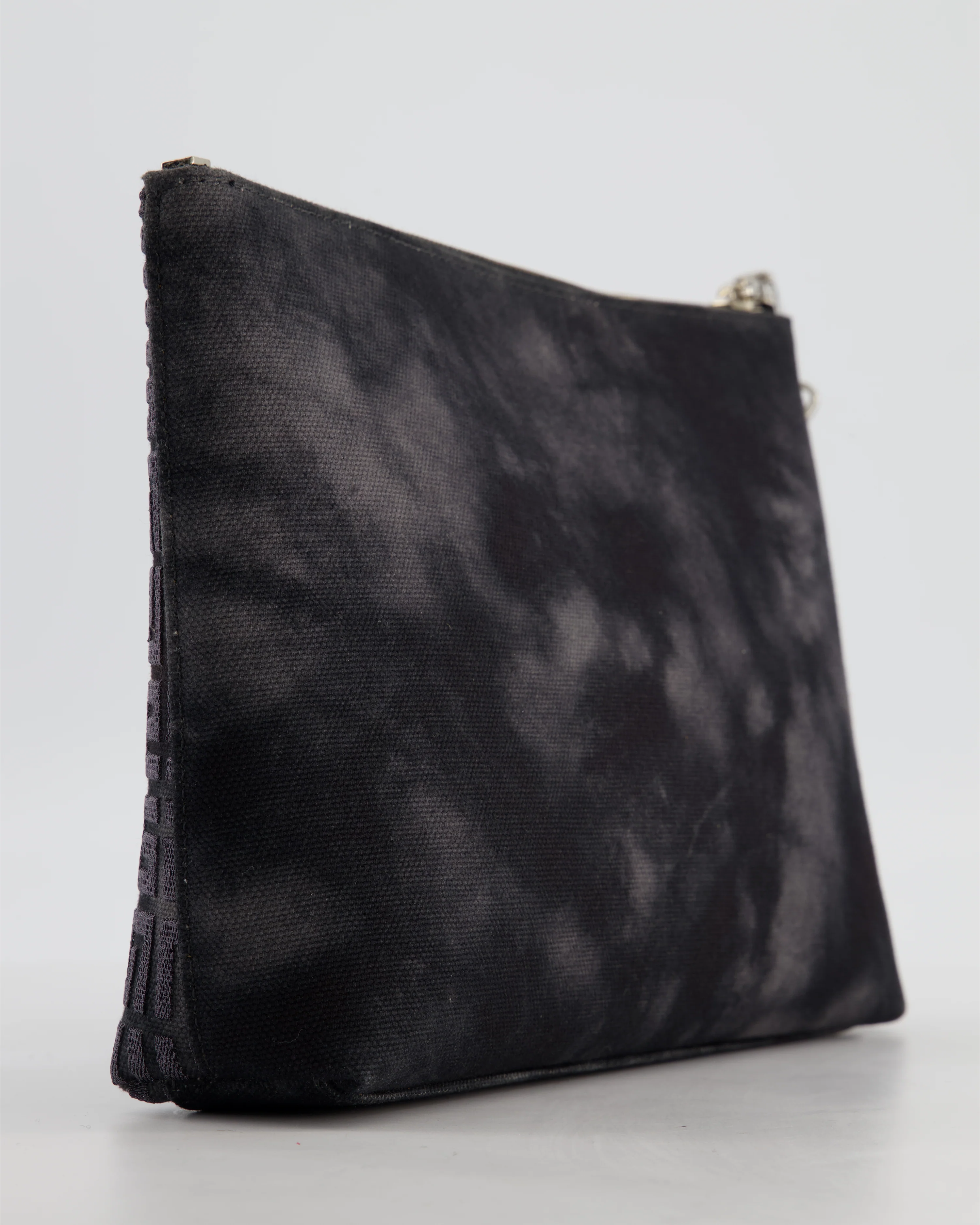 Givenchy Black and Grey 4G Embroidered Tie and Dye Canvas Travel Pouch with Wrist Strap RRP £495 - Image 12