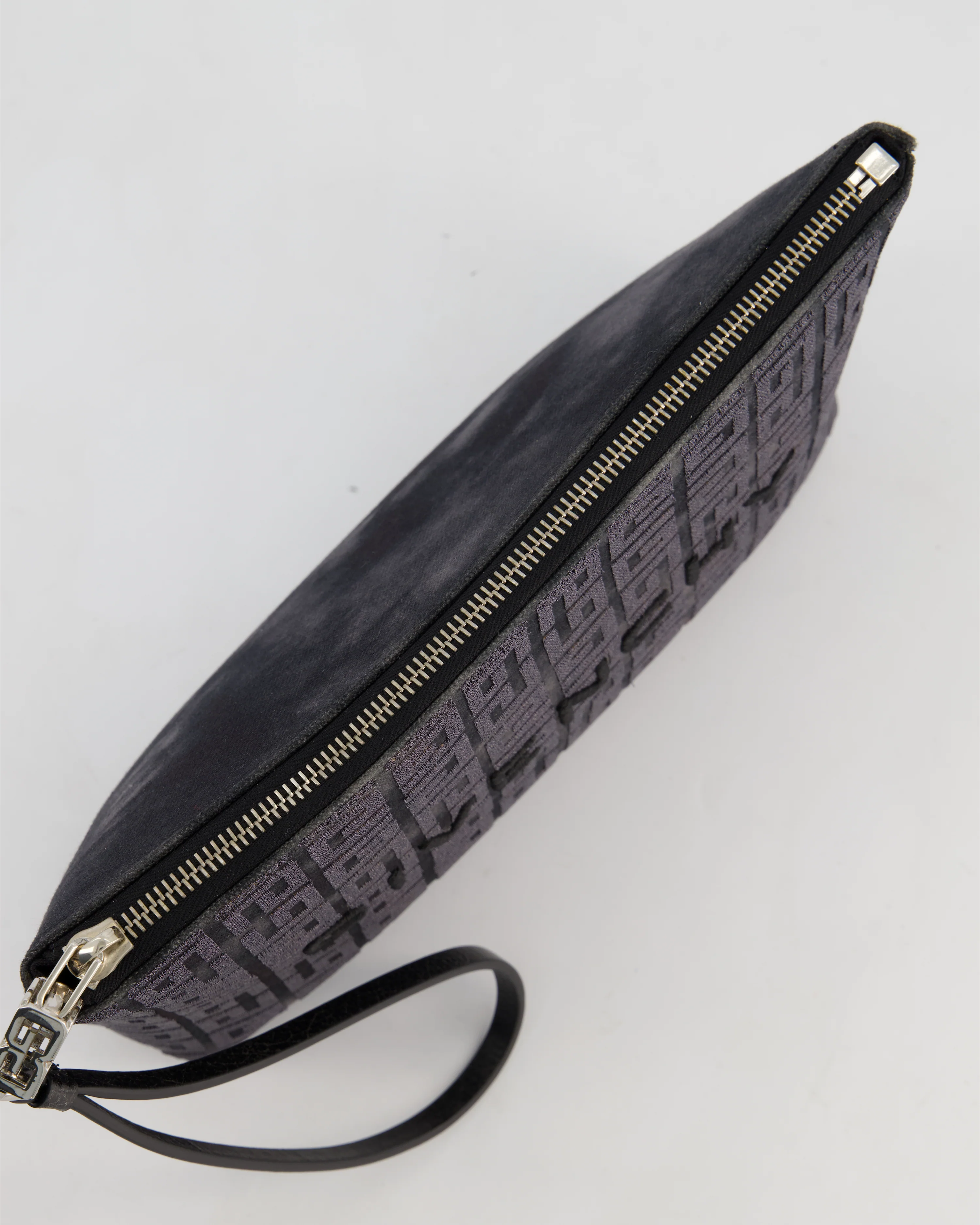 Givenchy Black and Grey 4G Embroidered Tie and Dye Canvas Travel Pouch with Wrist Strap RRP £495 - Image 14
