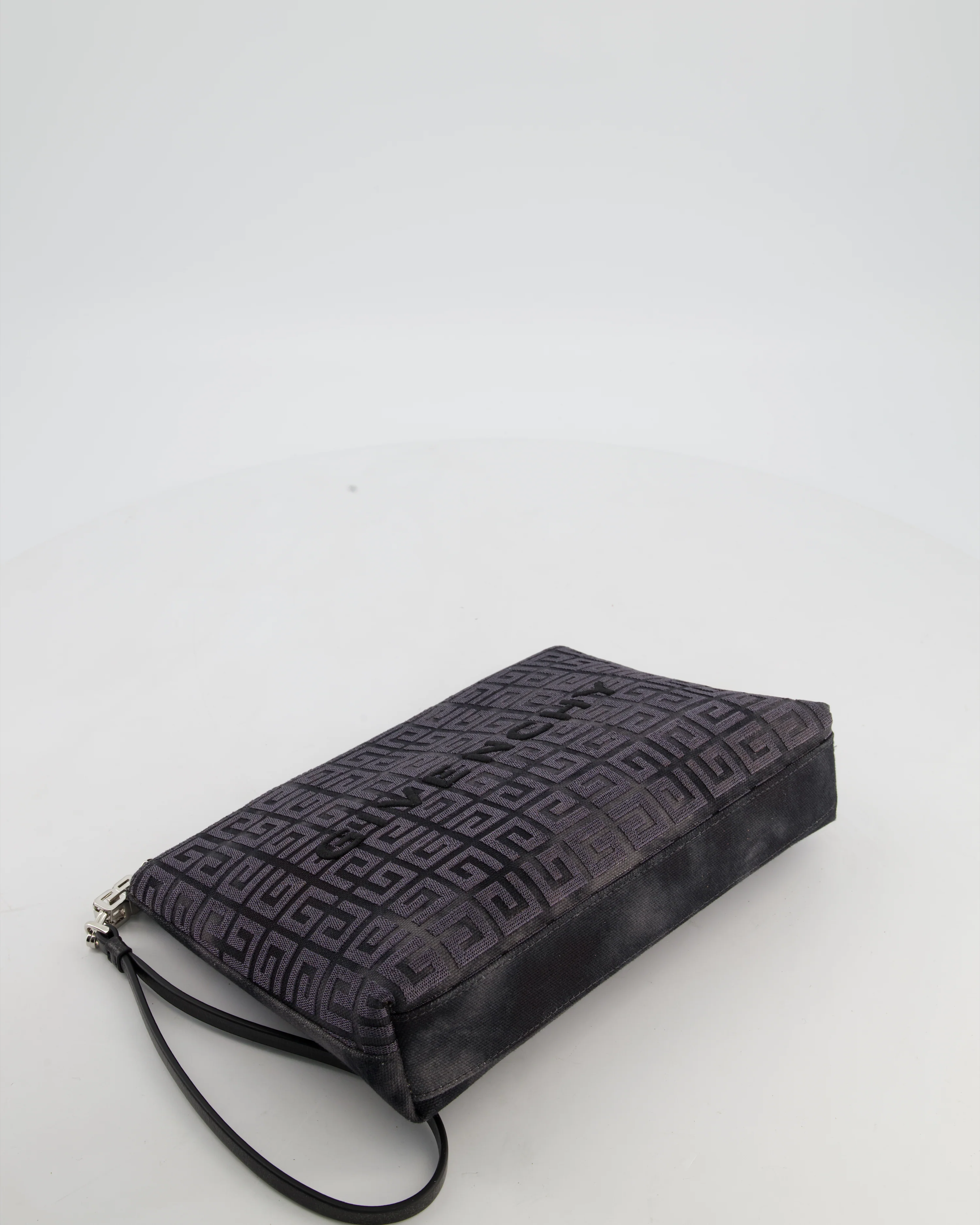 Givenchy Black and Grey 4G Embroidered Tie and Dye Canvas Travel Pouch with Wrist Strap RRP £495 - Image 16