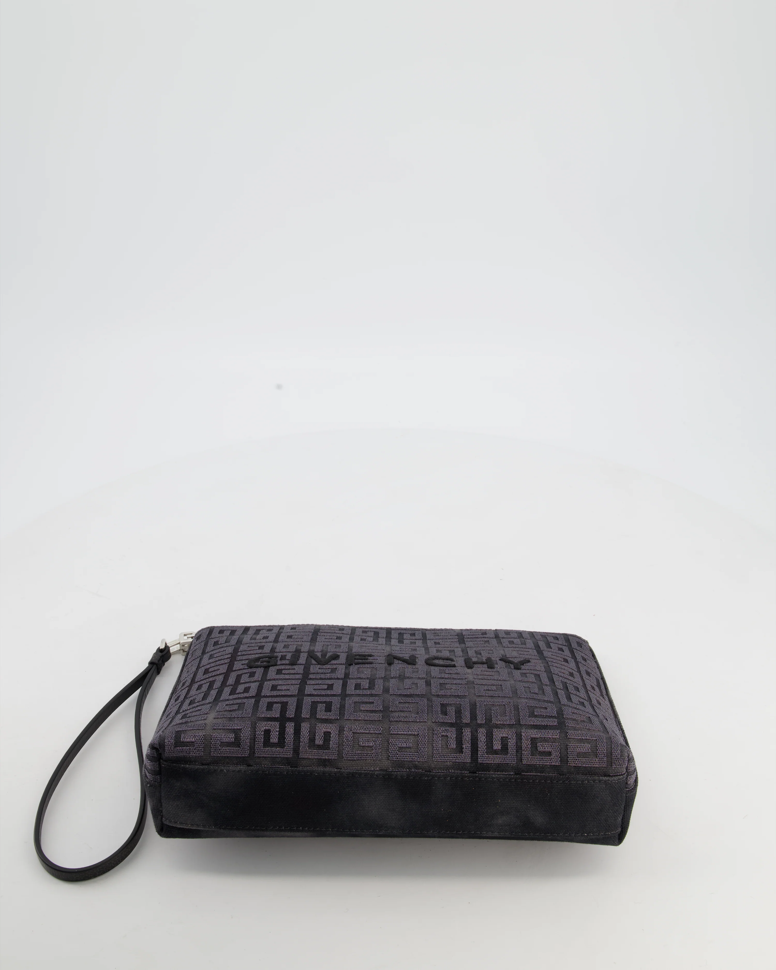 Givenchy Black and Grey 4G Embroidered Tie and Dye Canvas Travel Pouch with Wrist Strap RRP £495 - Image 17