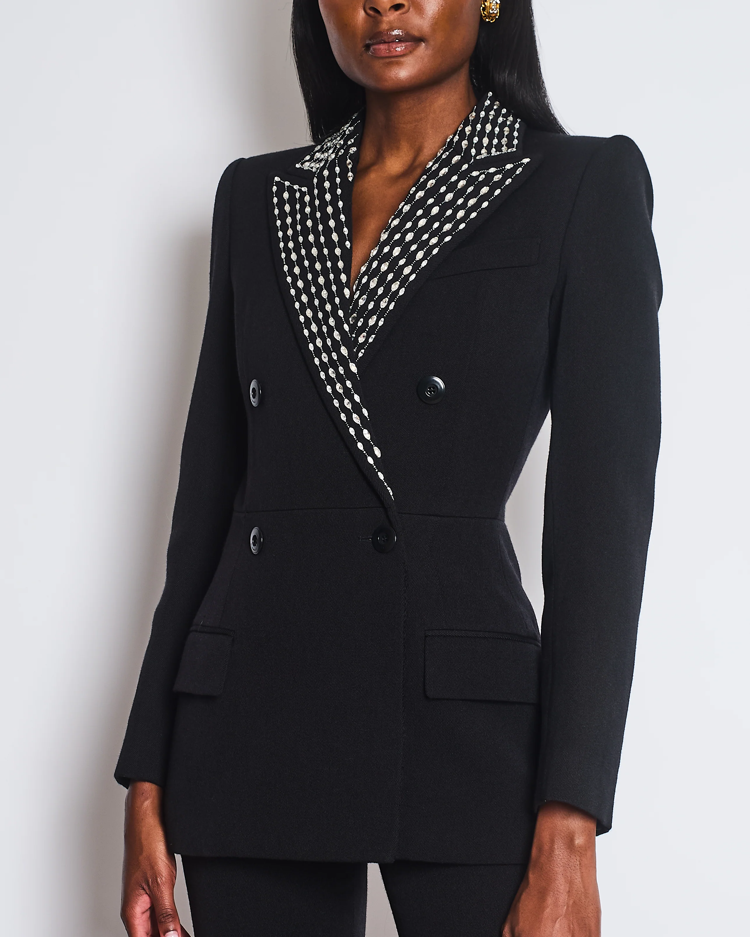 Givenchy Black Embellished Collar Two-Piece Suit Set Size FR 34/36 (UK 6/8) - Image 2