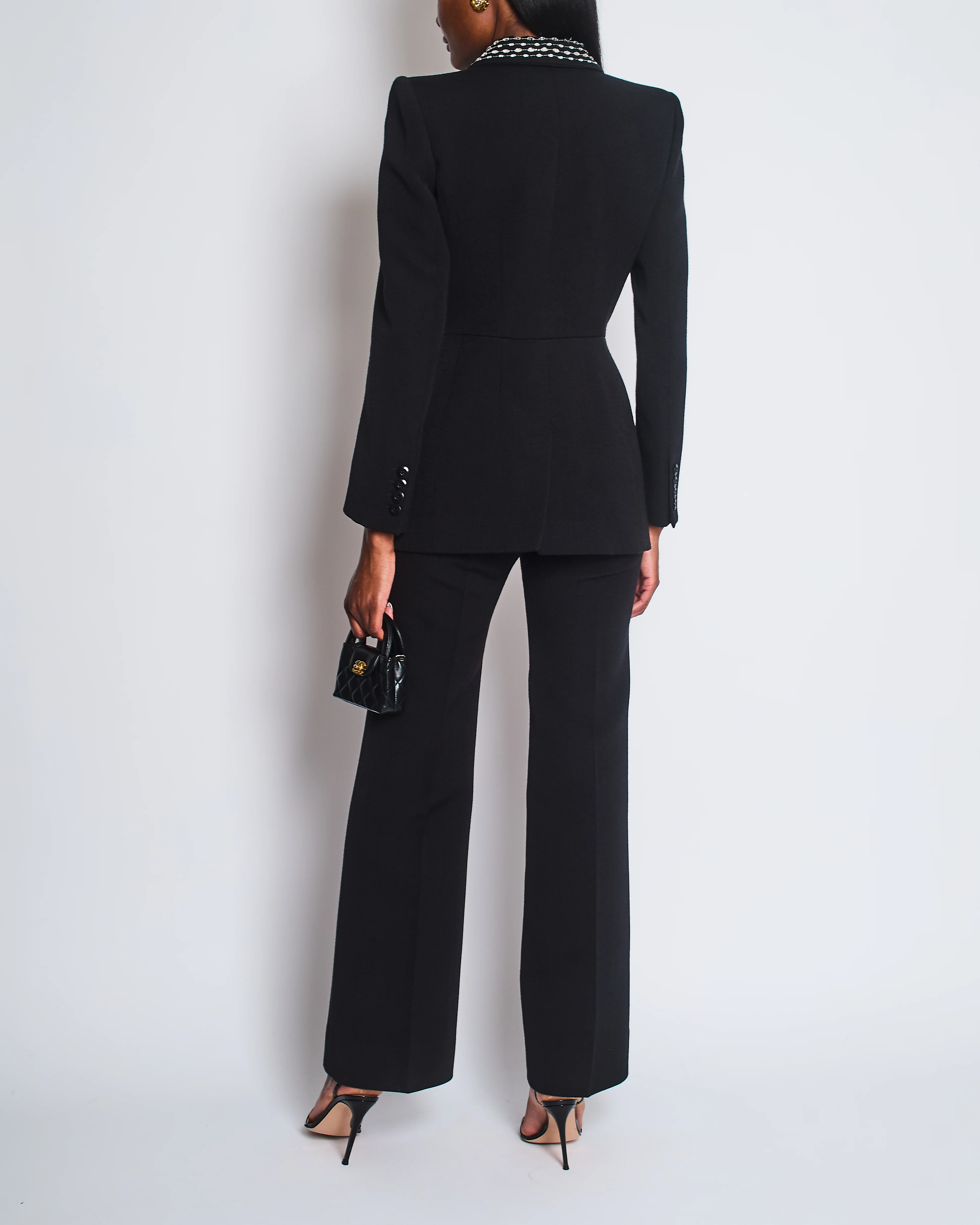 Givenchy Black Embellished Collar Two-Piece Suit Set Size FR 34/36 (UK 6/8) - Image 5