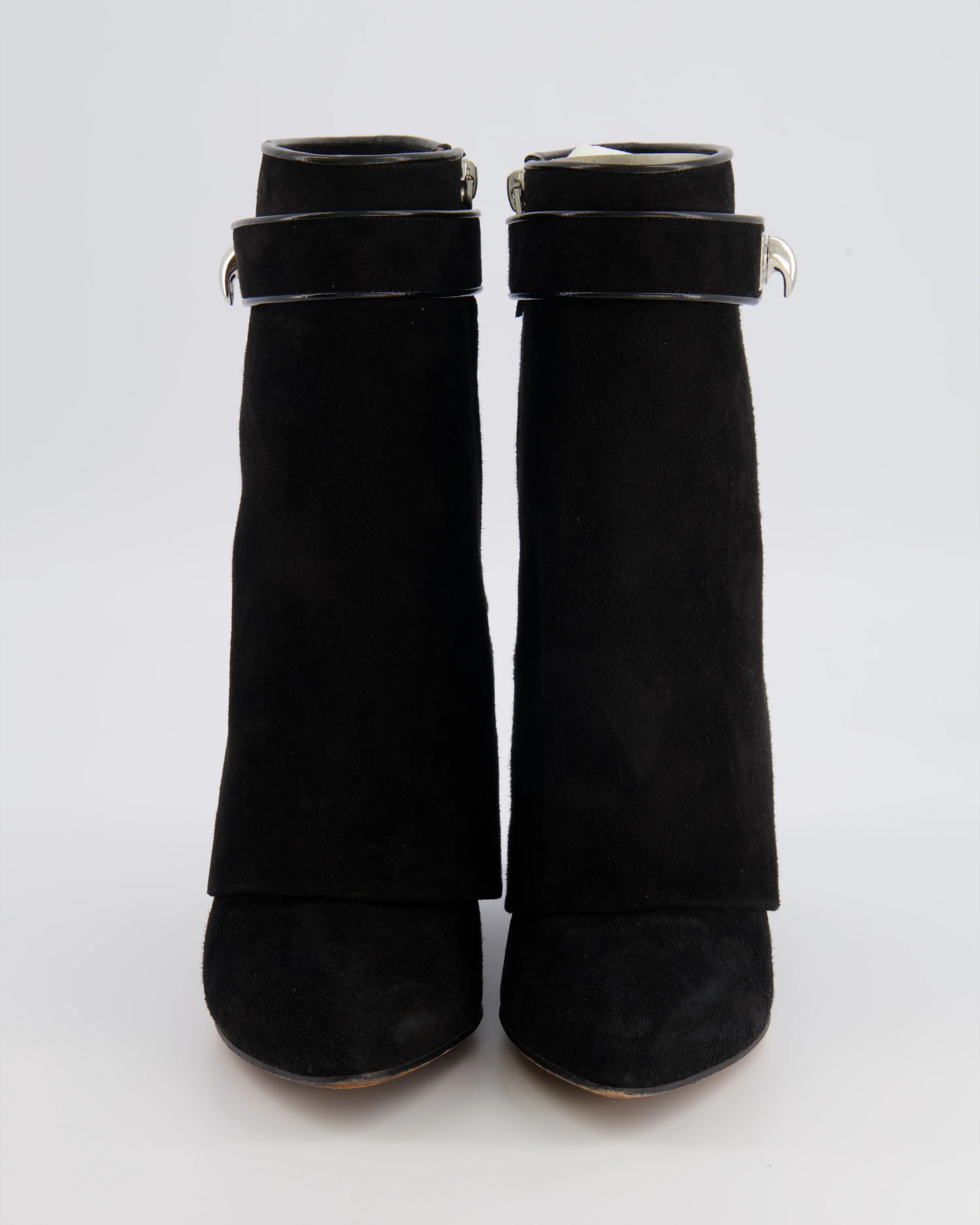 Givenchy Black Suede Mid-Calf Shark Lock Boots Size EU 37 RRP £1,590 - Image 3