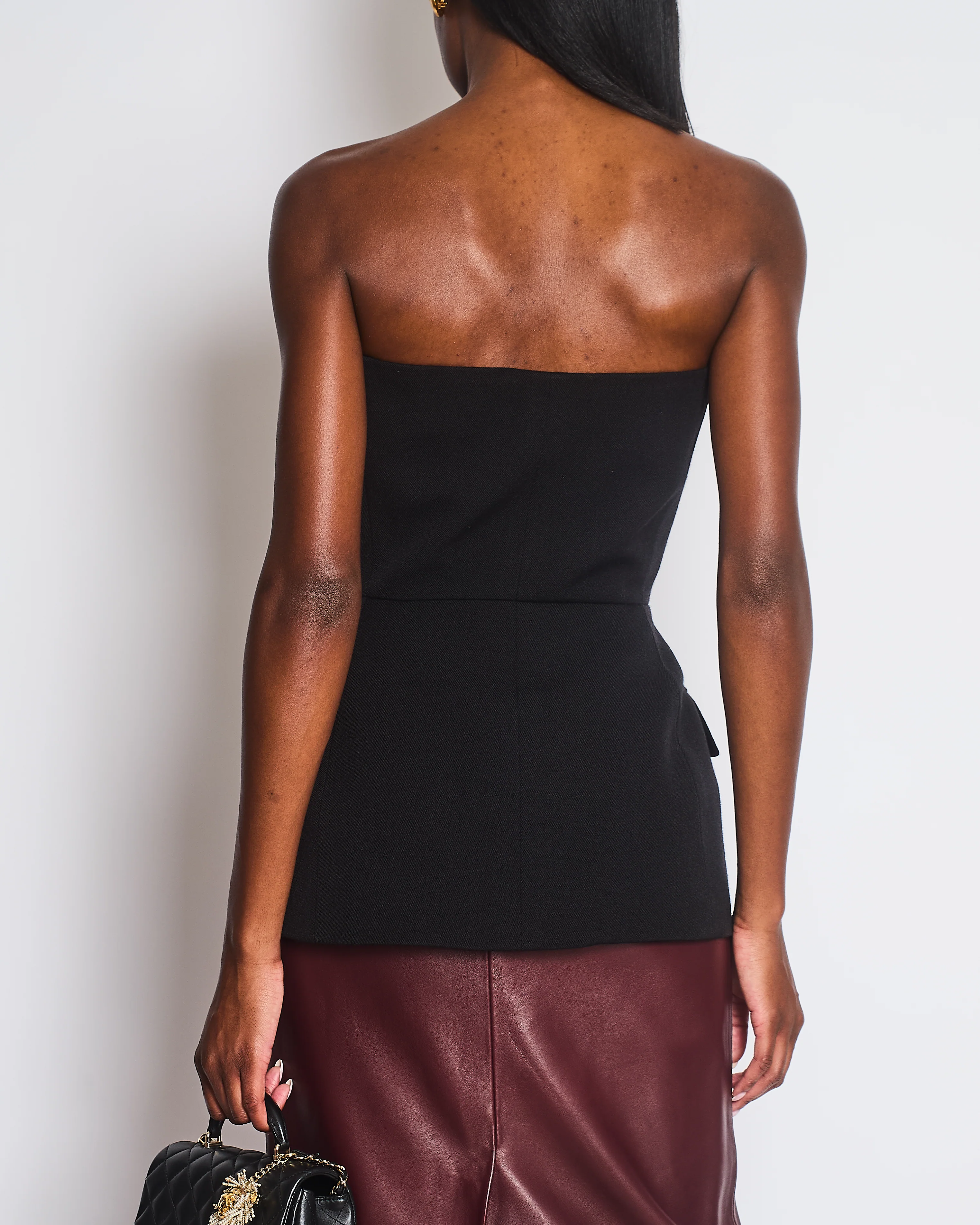 Givenchy Black Wool-Blend Double-Breasted Bustier Top Size FR 36 (UK 8) - Image 3