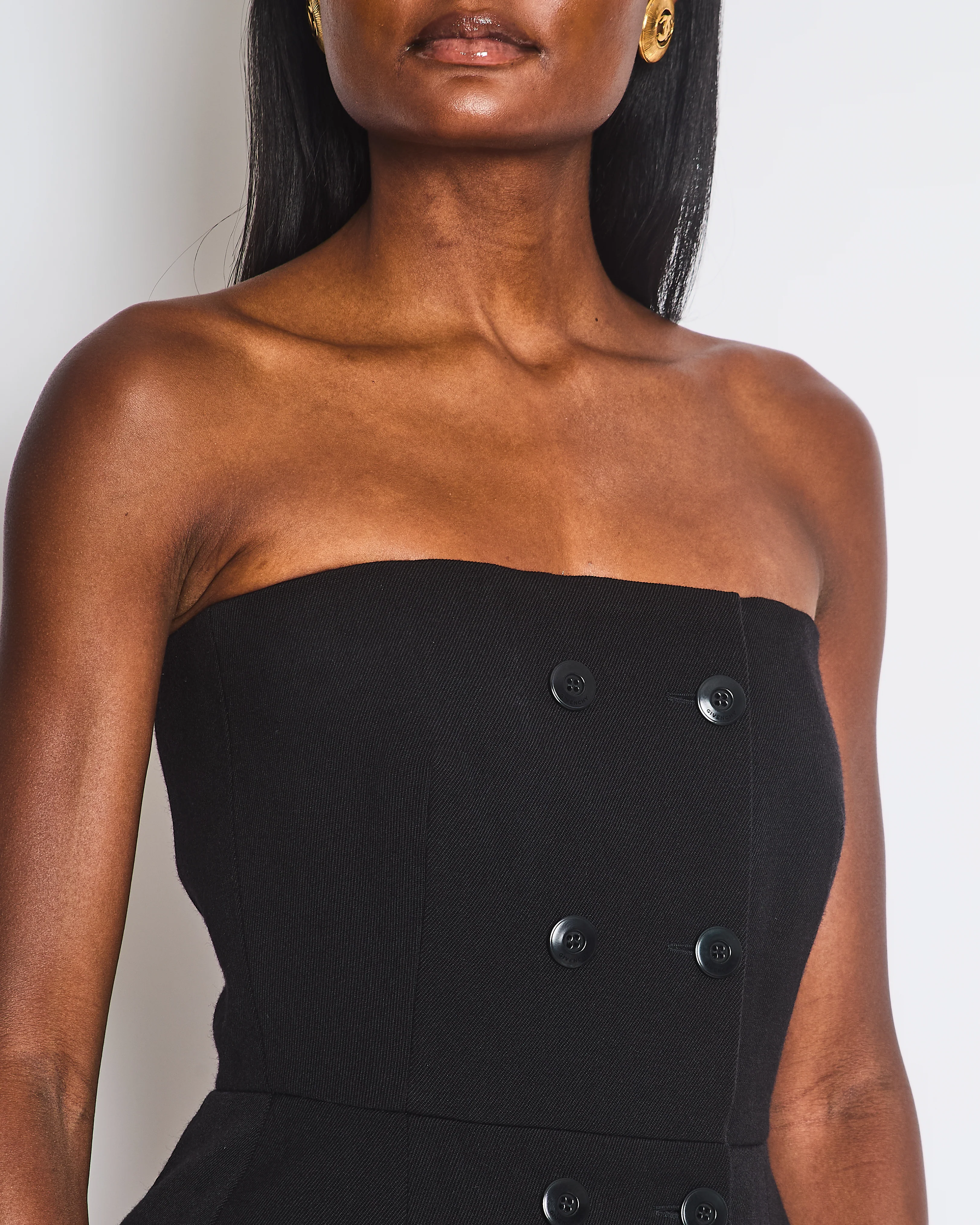 Givenchy Black Wool-Blend Double-Breasted Bustier Top Size FR 36 (UK 8) - Image 5