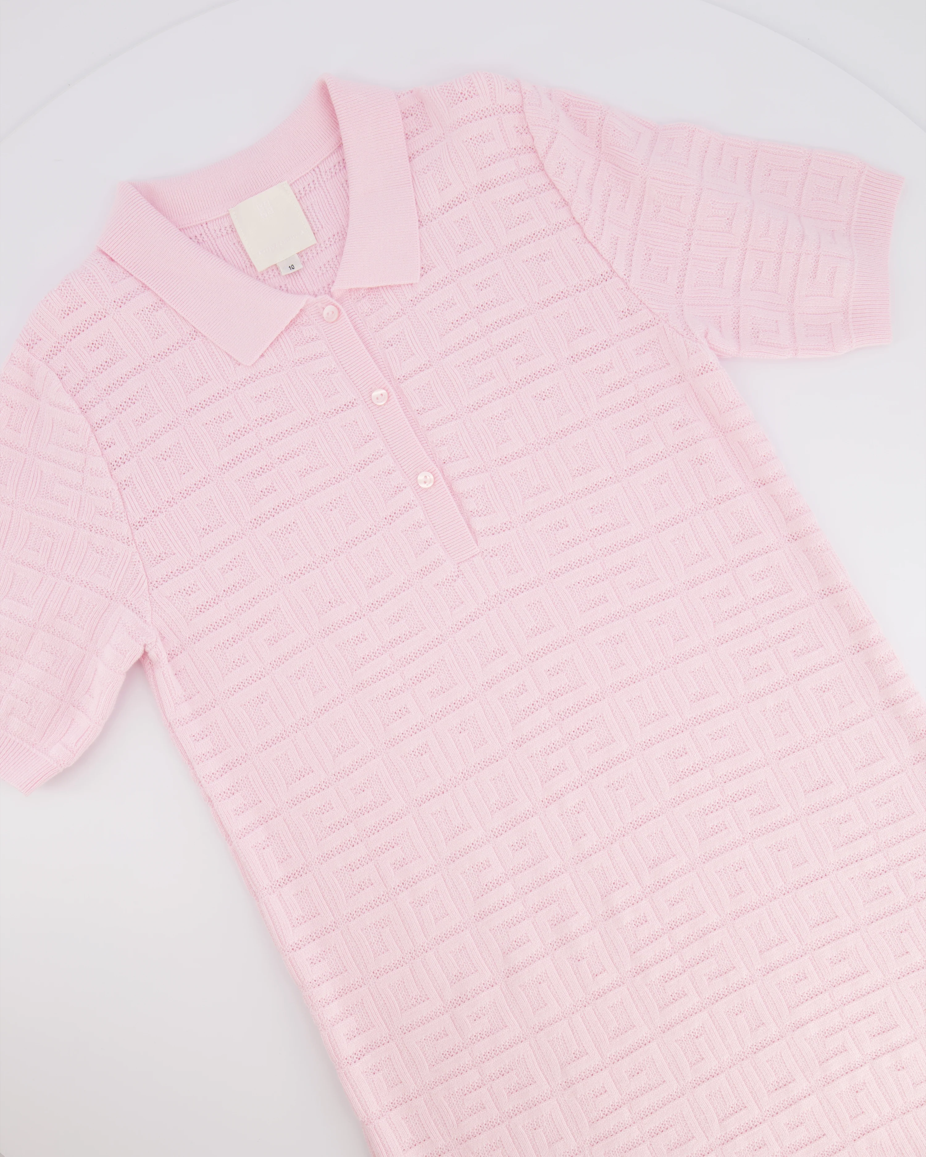 Givenchy Kids Pink Knit Logo Cardigan and Polo Dress Size 10 years RRP £800 - Image 3