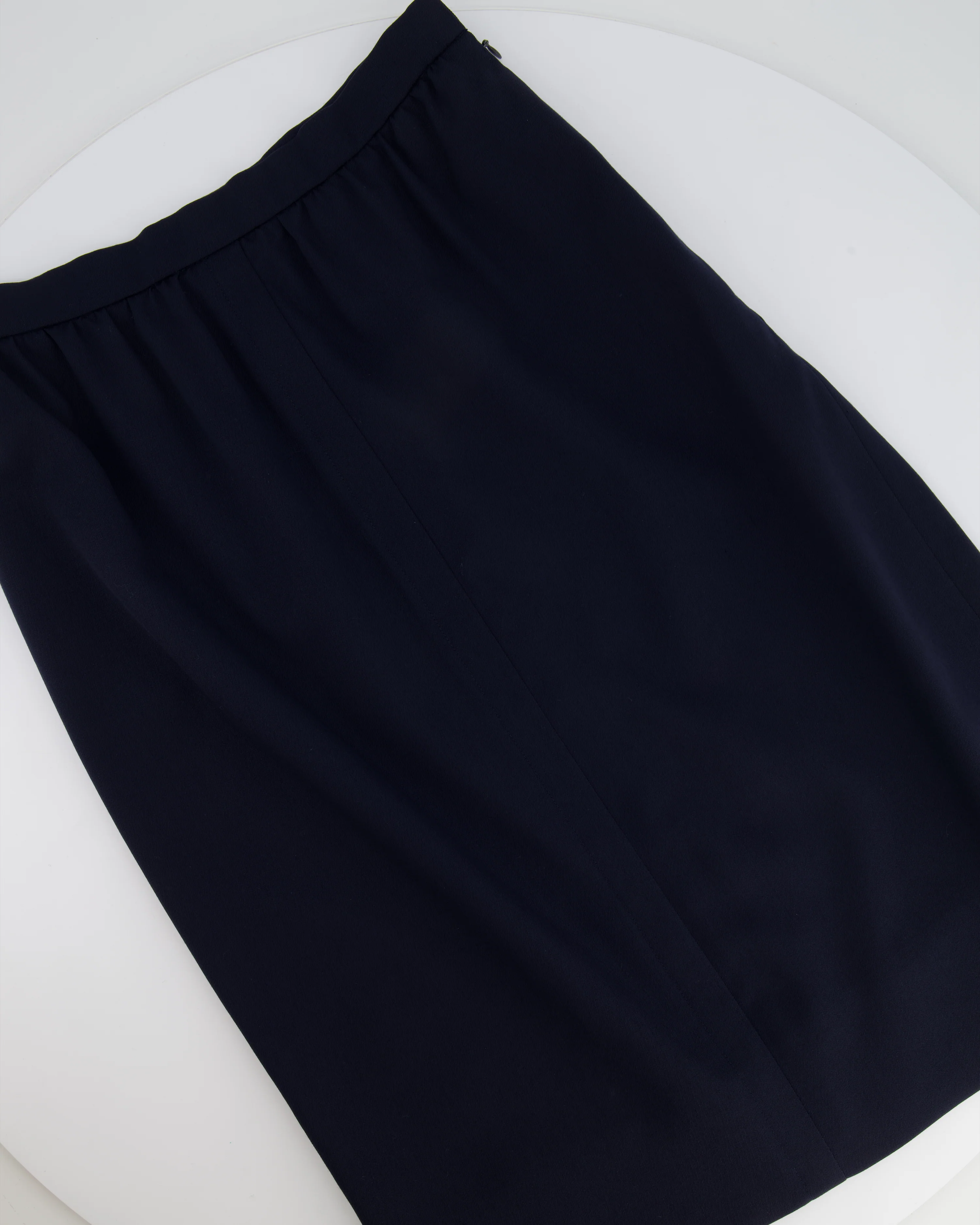 Givenchy Vintage Navy Jacket and Skirt Set with Gold Textured Buttons Size FR 38 (UK 10) - Image 8