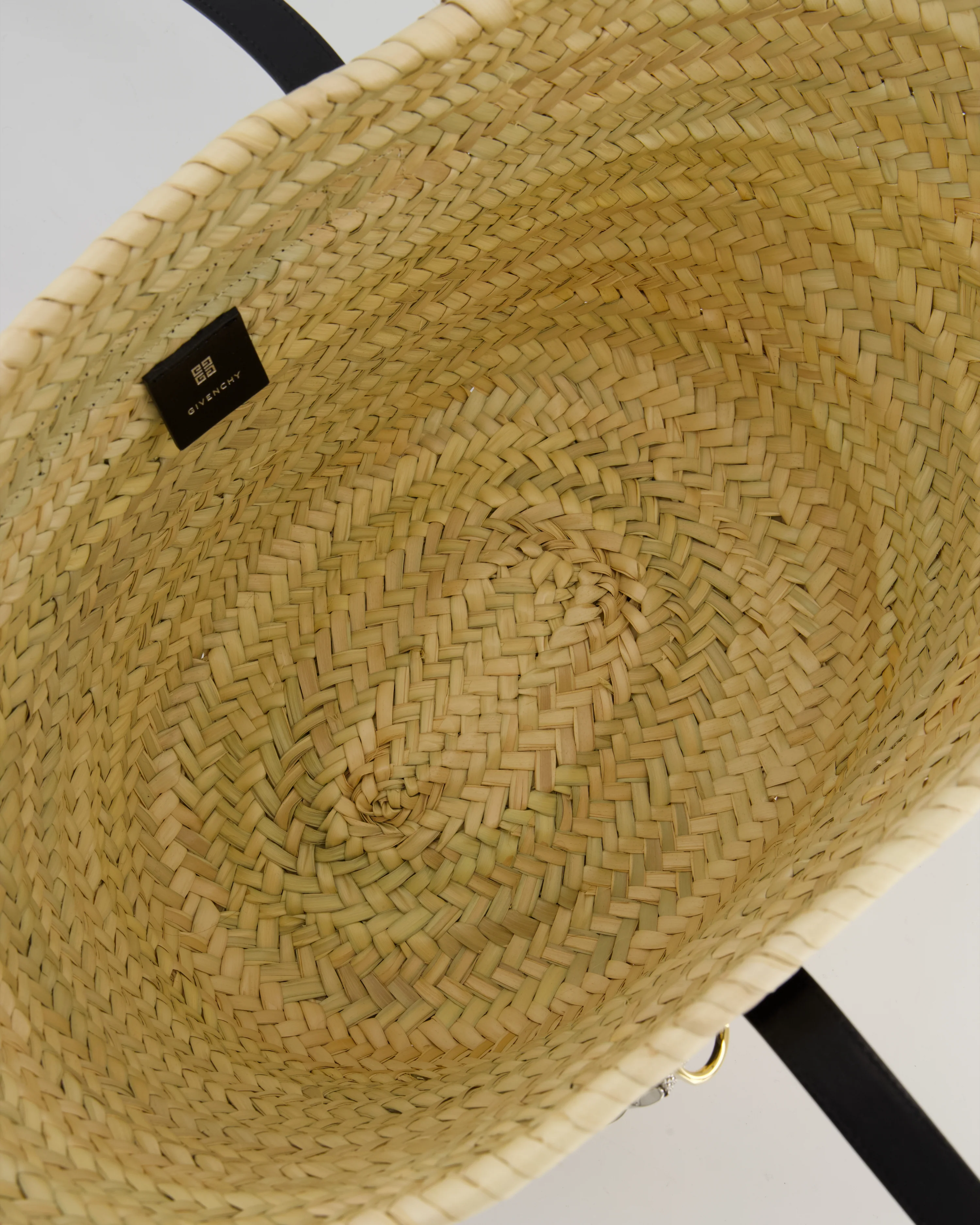 Givenchy Voyou Natural and Beige Straw Basket with Leather logo Bag - Image 18