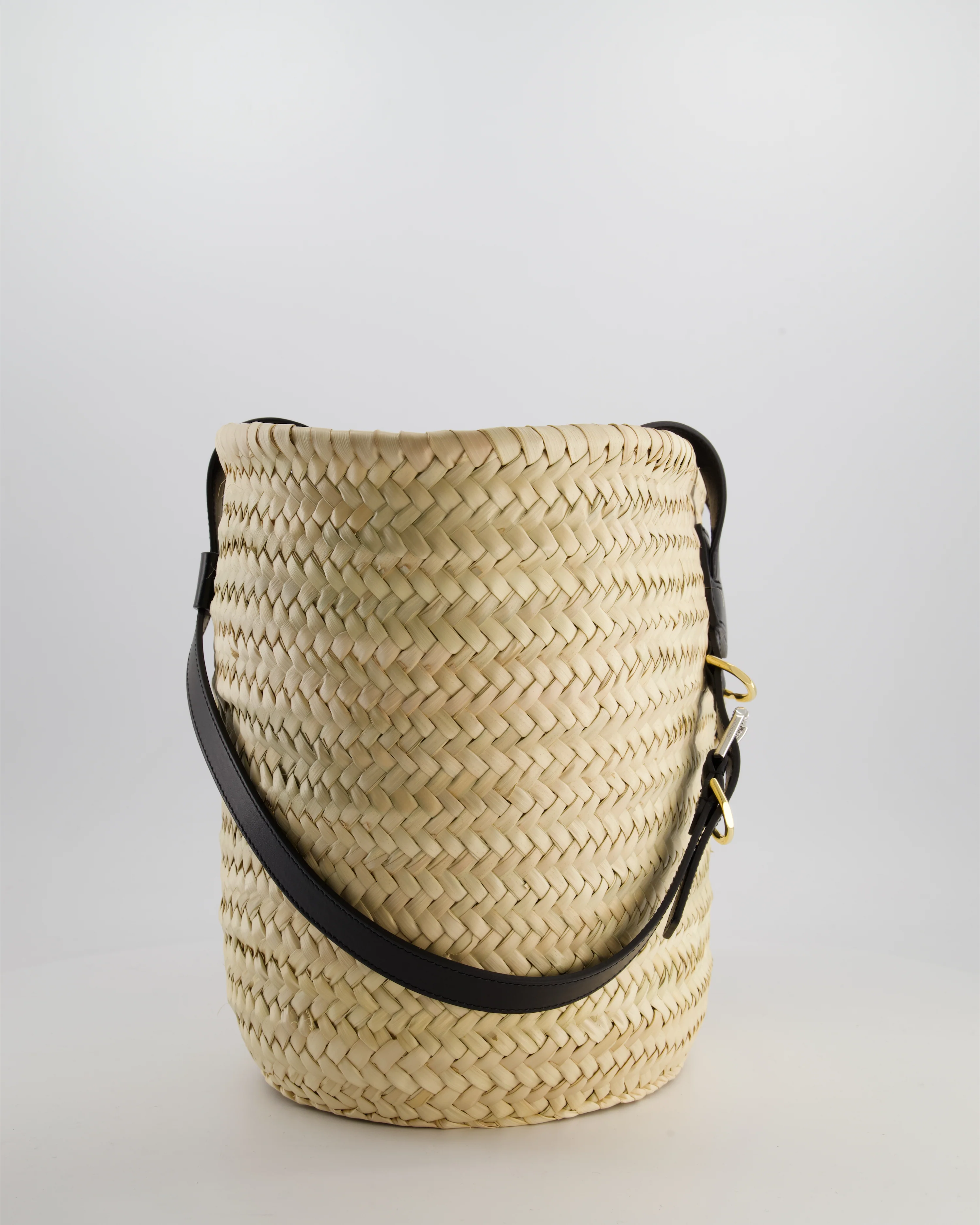 Givenchy Voyou Natural and Beige Straw Basket with Leather logo Bag - Image 4