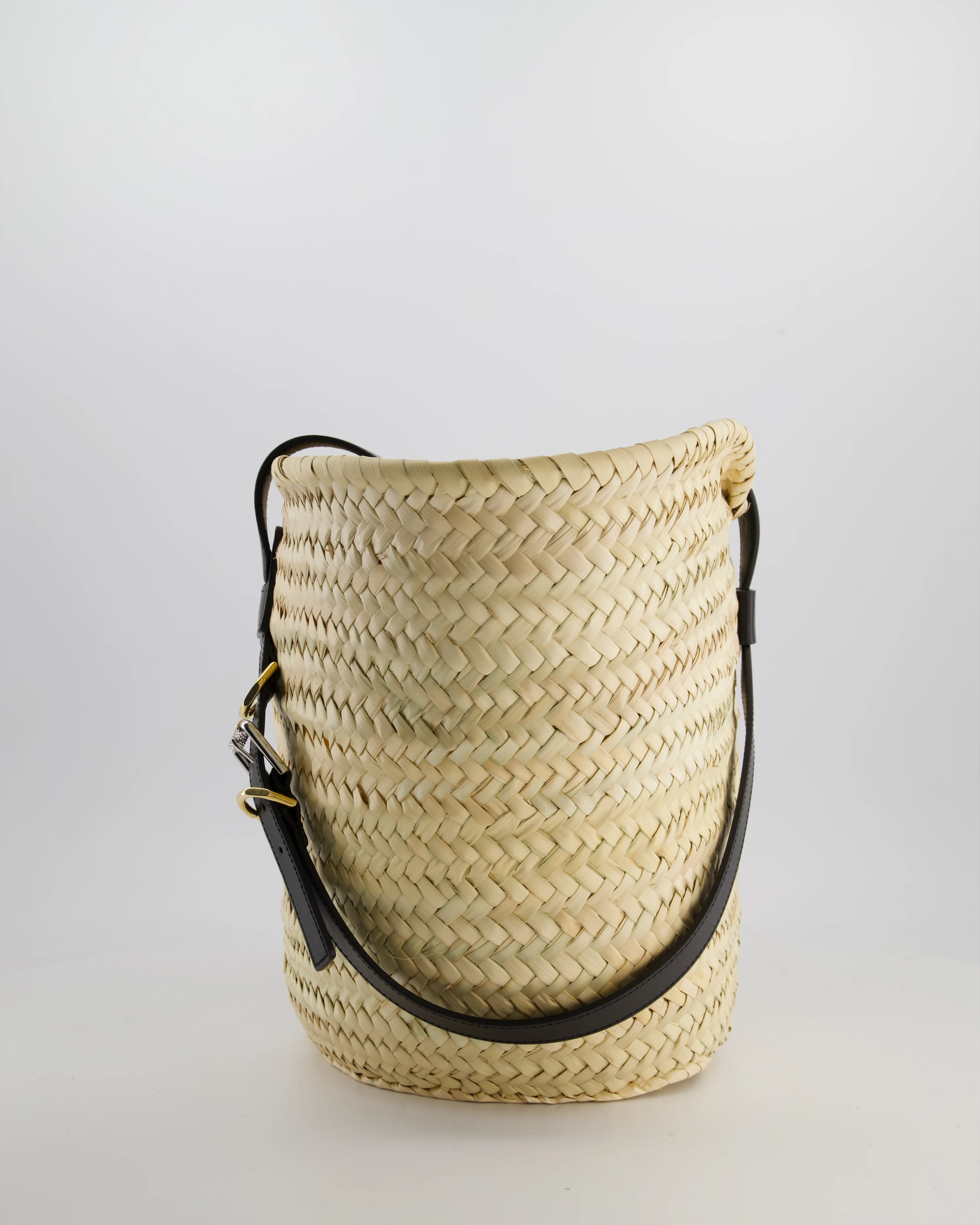 Givenchy Voyou Natural and Beige Straw Basket with Leather logo Bag - Image 8