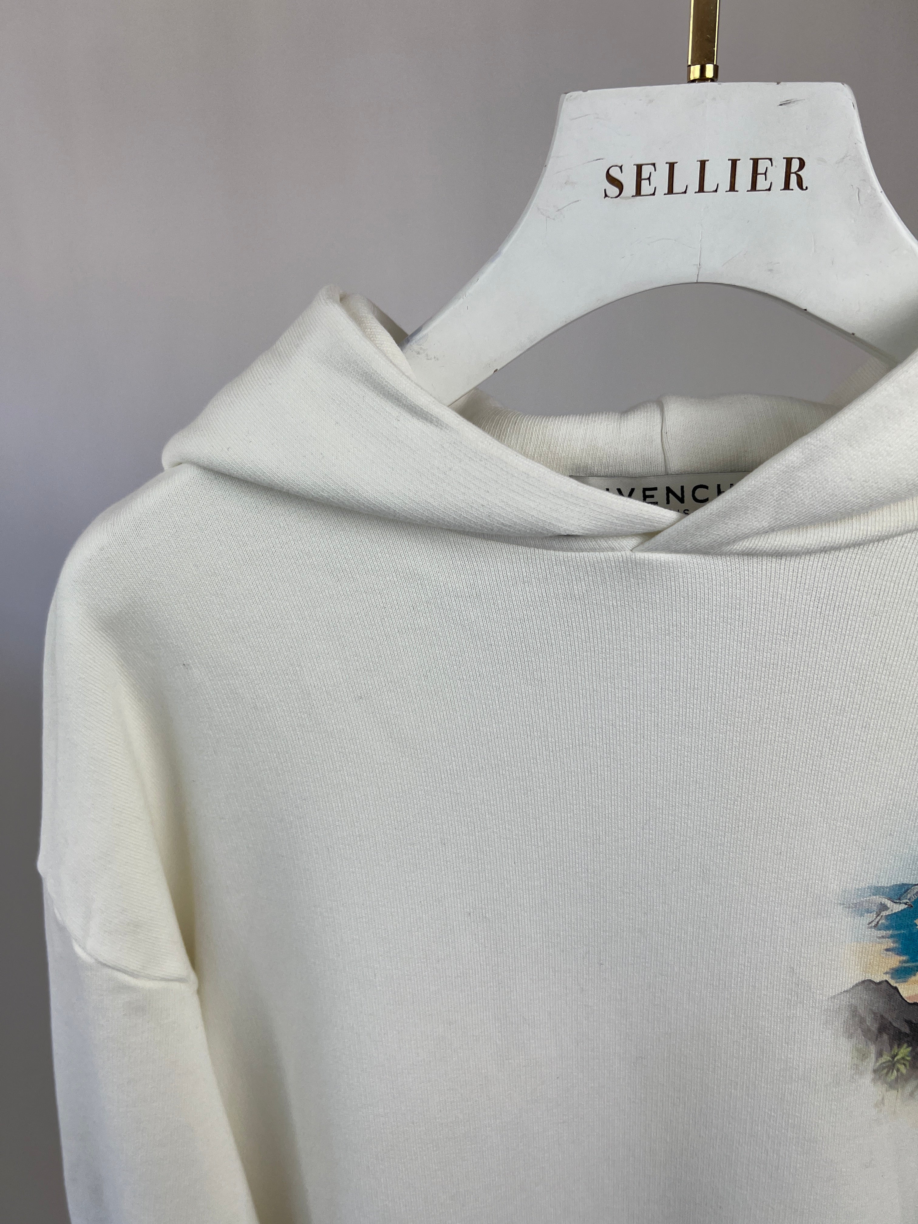 Givenchy White Sunset Printed Hoodie Size S (UK 8) - Image 5