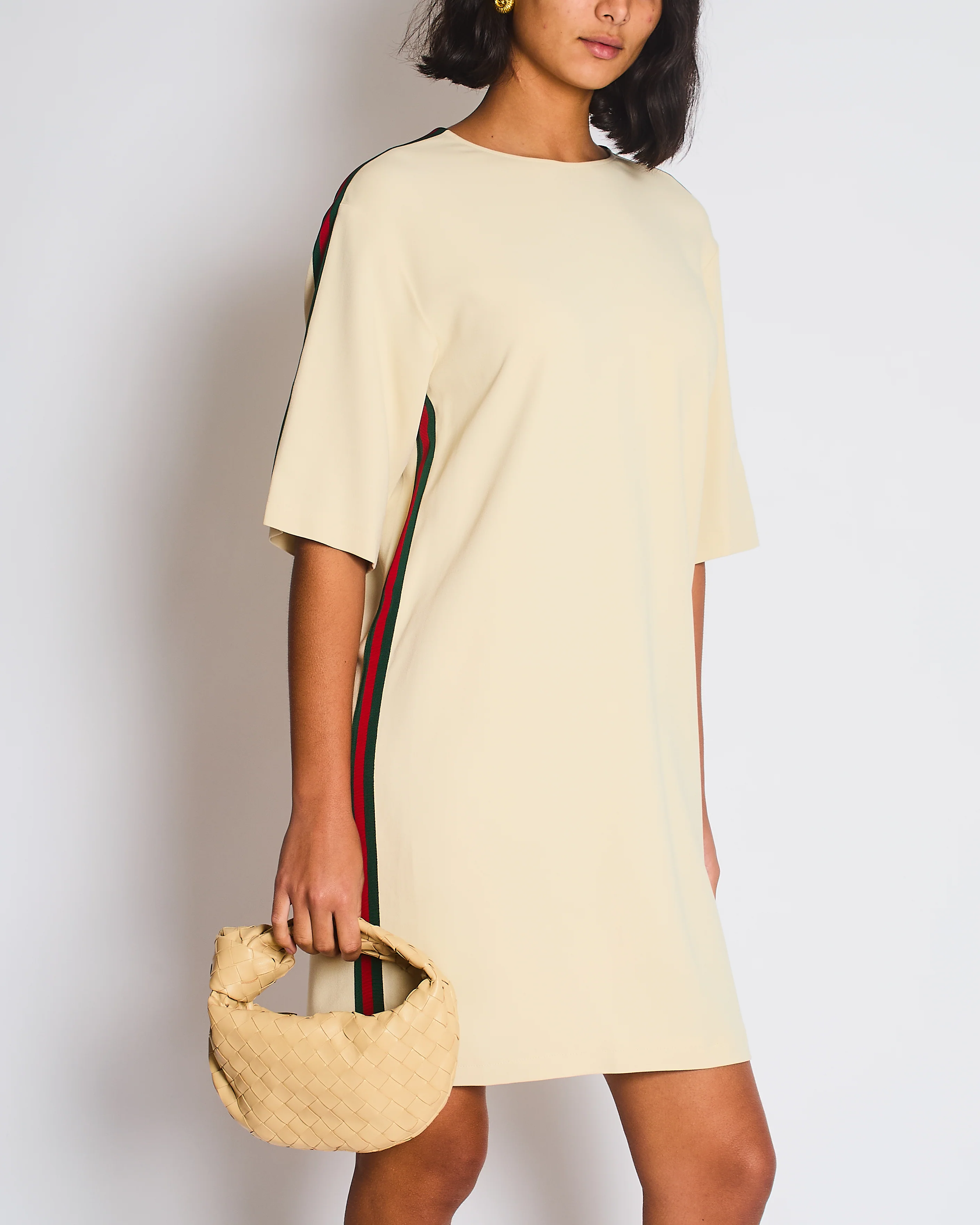 Gucci Beige Web Stripe Tunic Short Dress Size IT 40 (UK 8) - Image 2