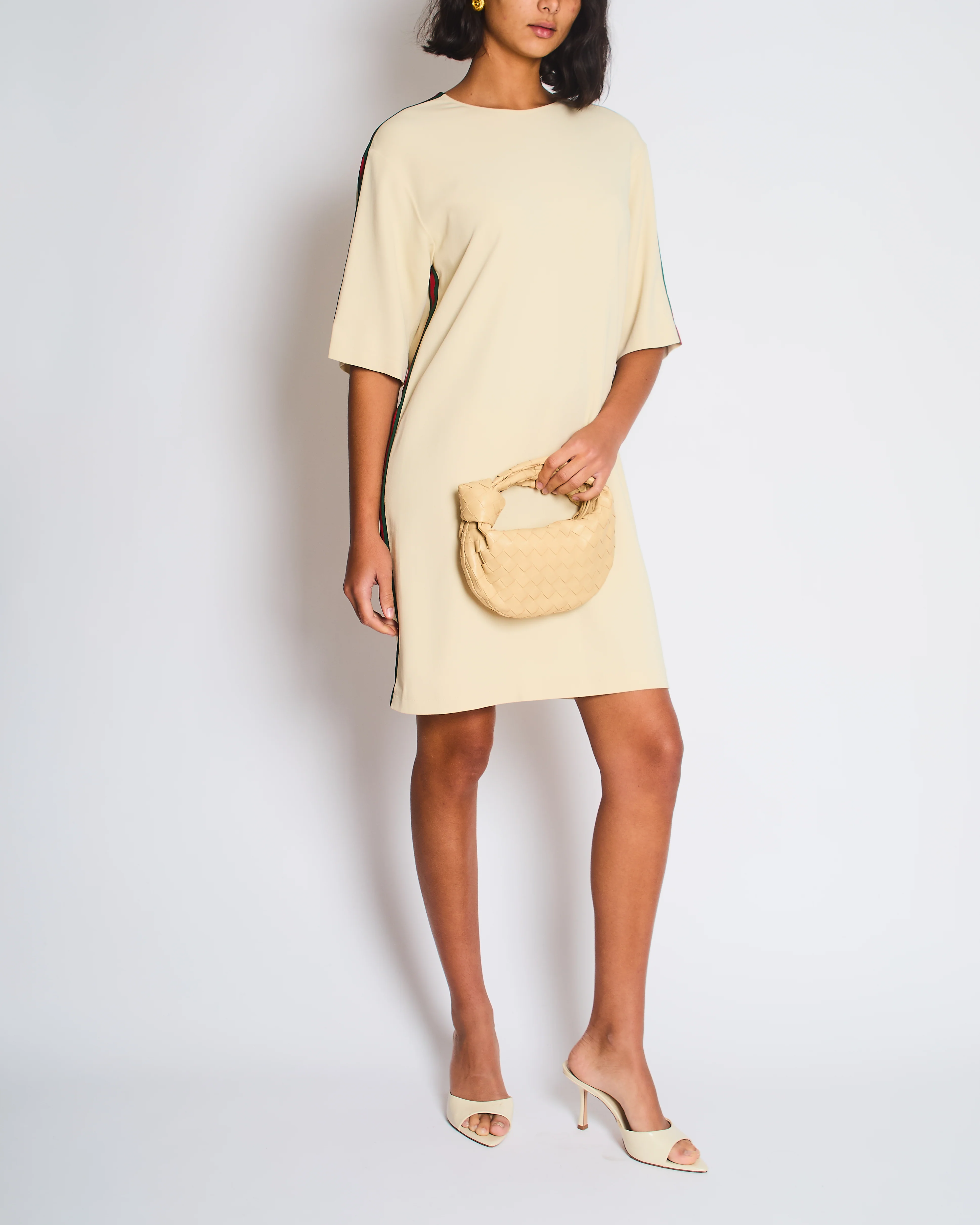 Gucci Beige Web Stripe Tunic Short Dress Size IT 40 (UK 8) - Image 3