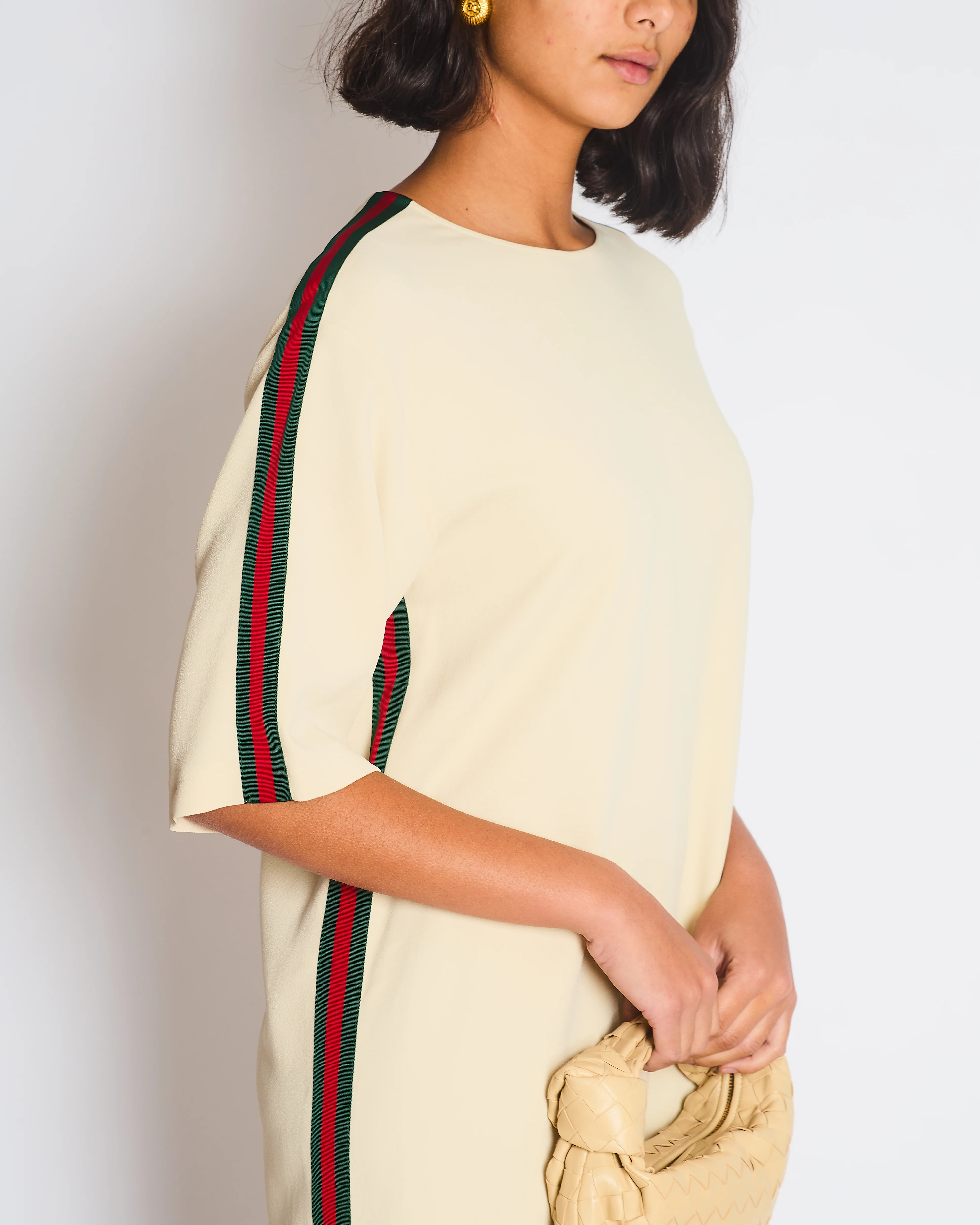 Gucci Beige Web Stripe Tunic Short Dress Size IT 40 (UK 8) - Image 4