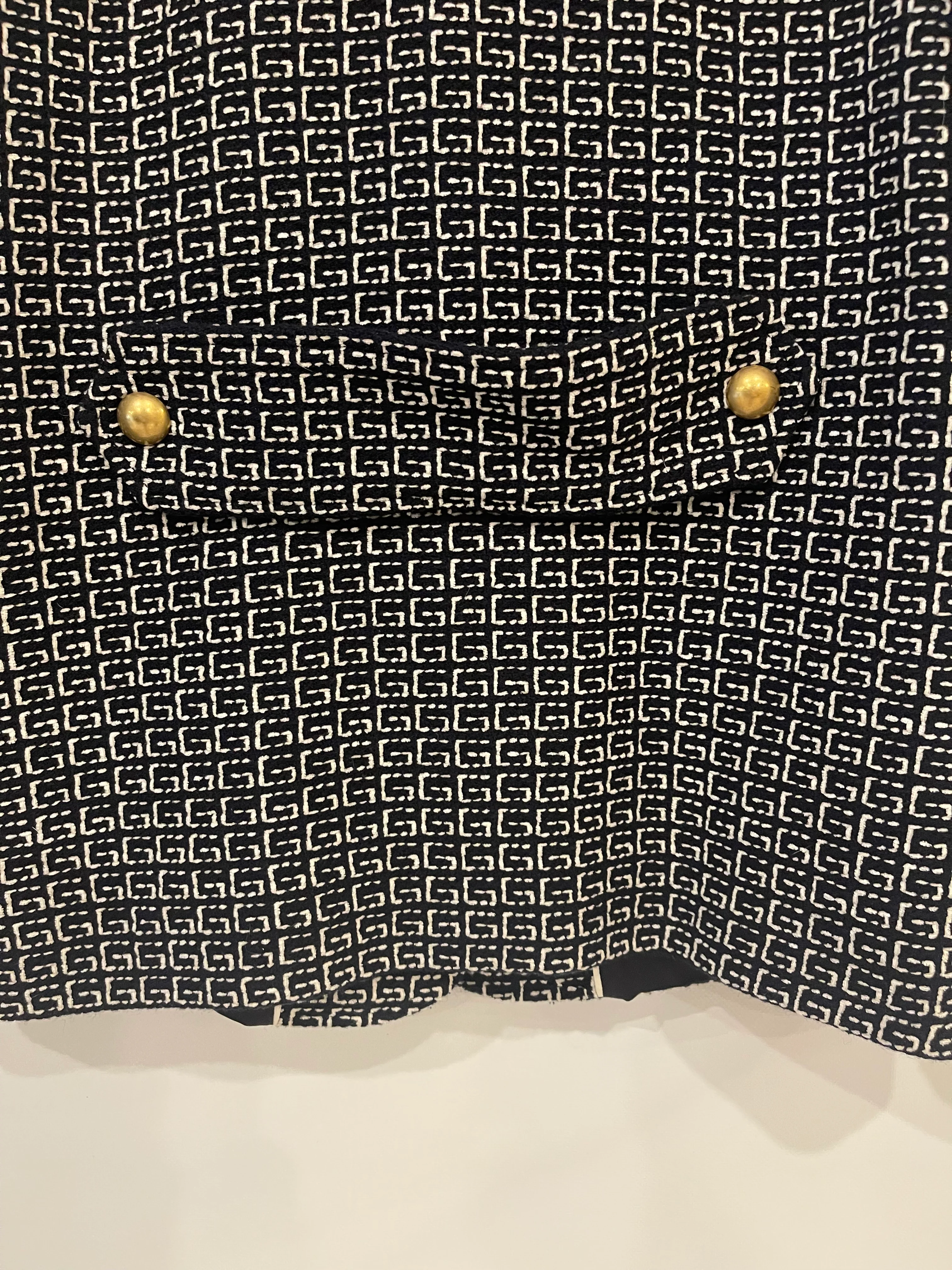 Gucci Black and White GG Logo Jacket and Midi Skirt Set with Leather Details Size IT 44 (UK 12) - Image 19