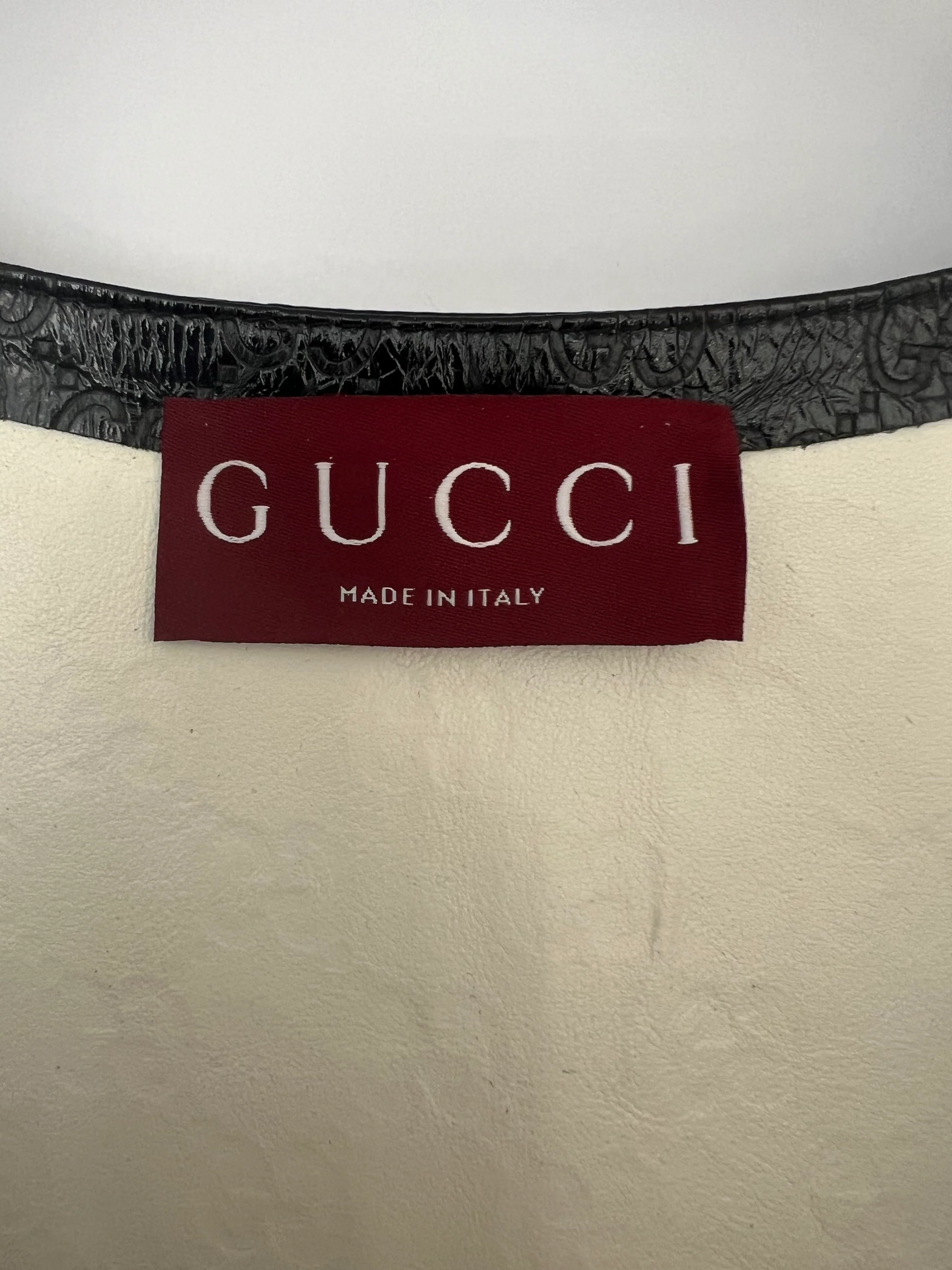 Gucci Black Crinkled GG Embossed Patent Leather Sleeveless Mini Dress Size IT 40 (UK 8) - Image 13
